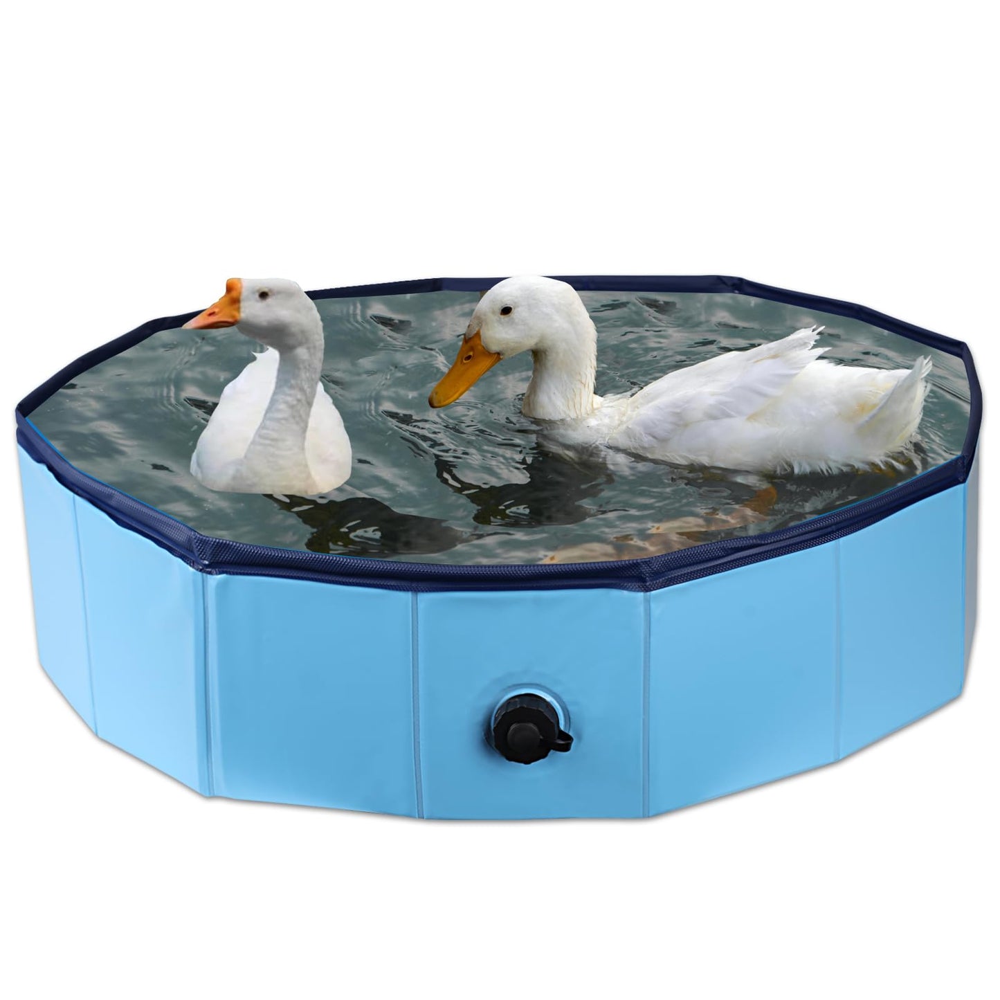 Hdnbsp Foldable Duck Pool – Portable, Collapsible Hard Plastic Duck Pond for Pets