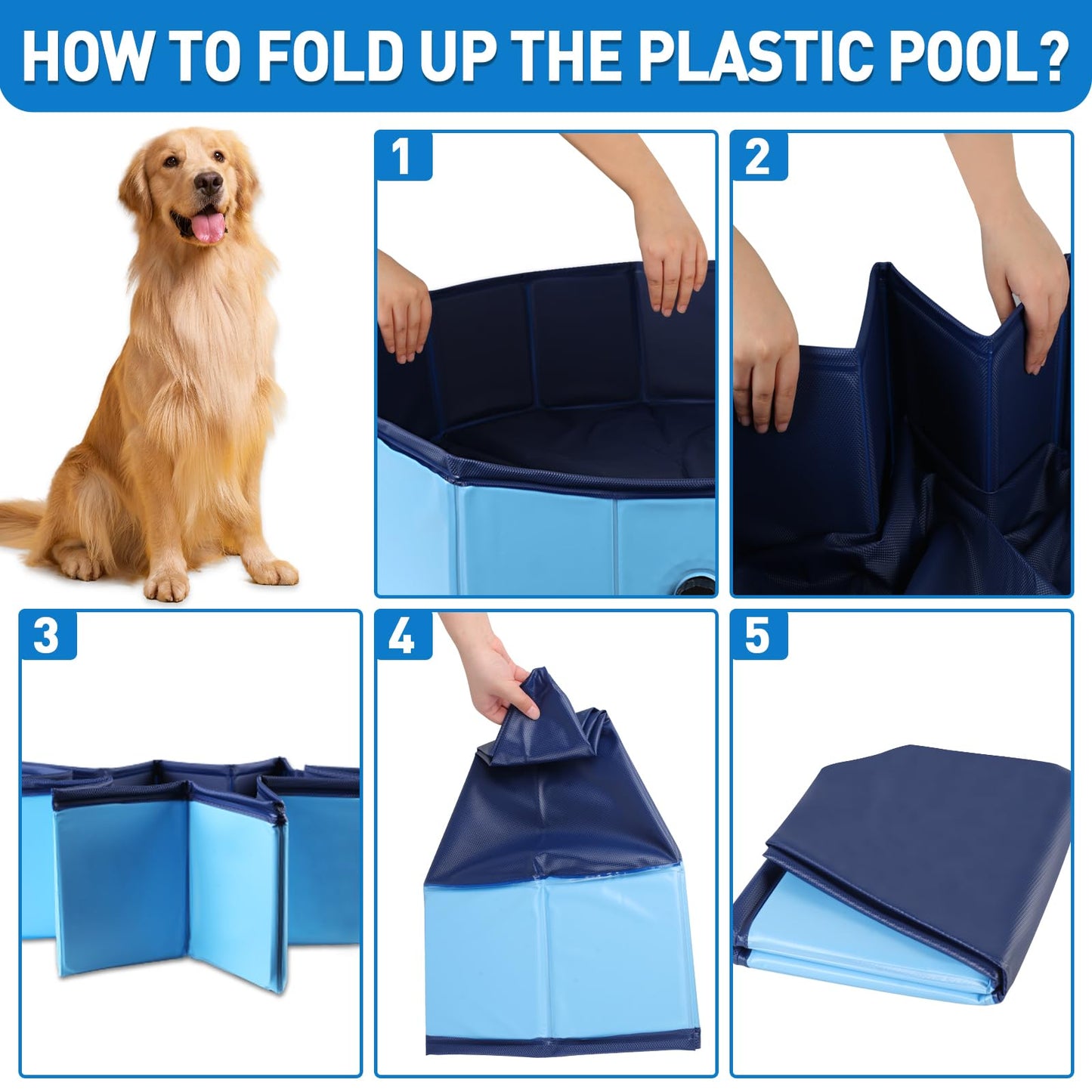 Hdnbsp Foldable Duck Pool – Portable, Collapsible Hard Plastic Duck Pond for Pets