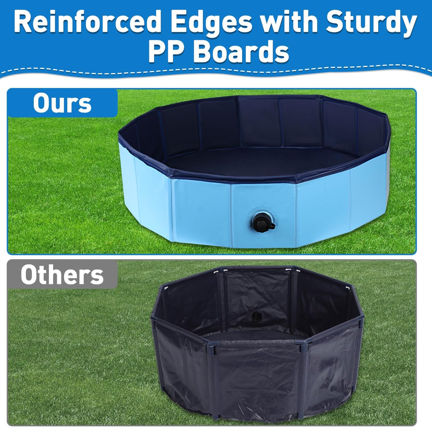 Hdnbsp Foldable Duck Pool – Portable, Collapsible Hard Plastic Duck Pond for Pets