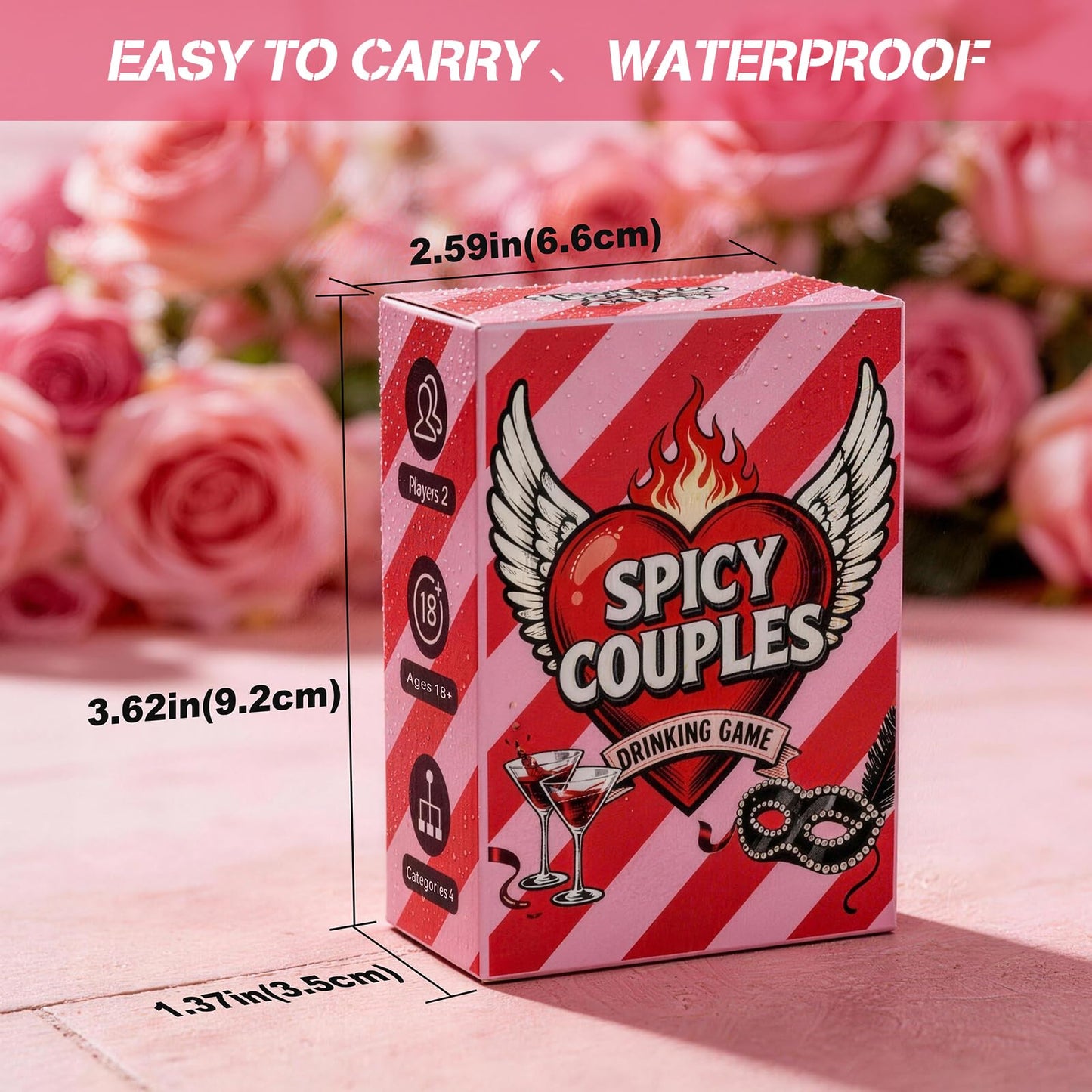HDWHDW Valentines Day Card Game for Couples – 98 Prompts for Him & Her