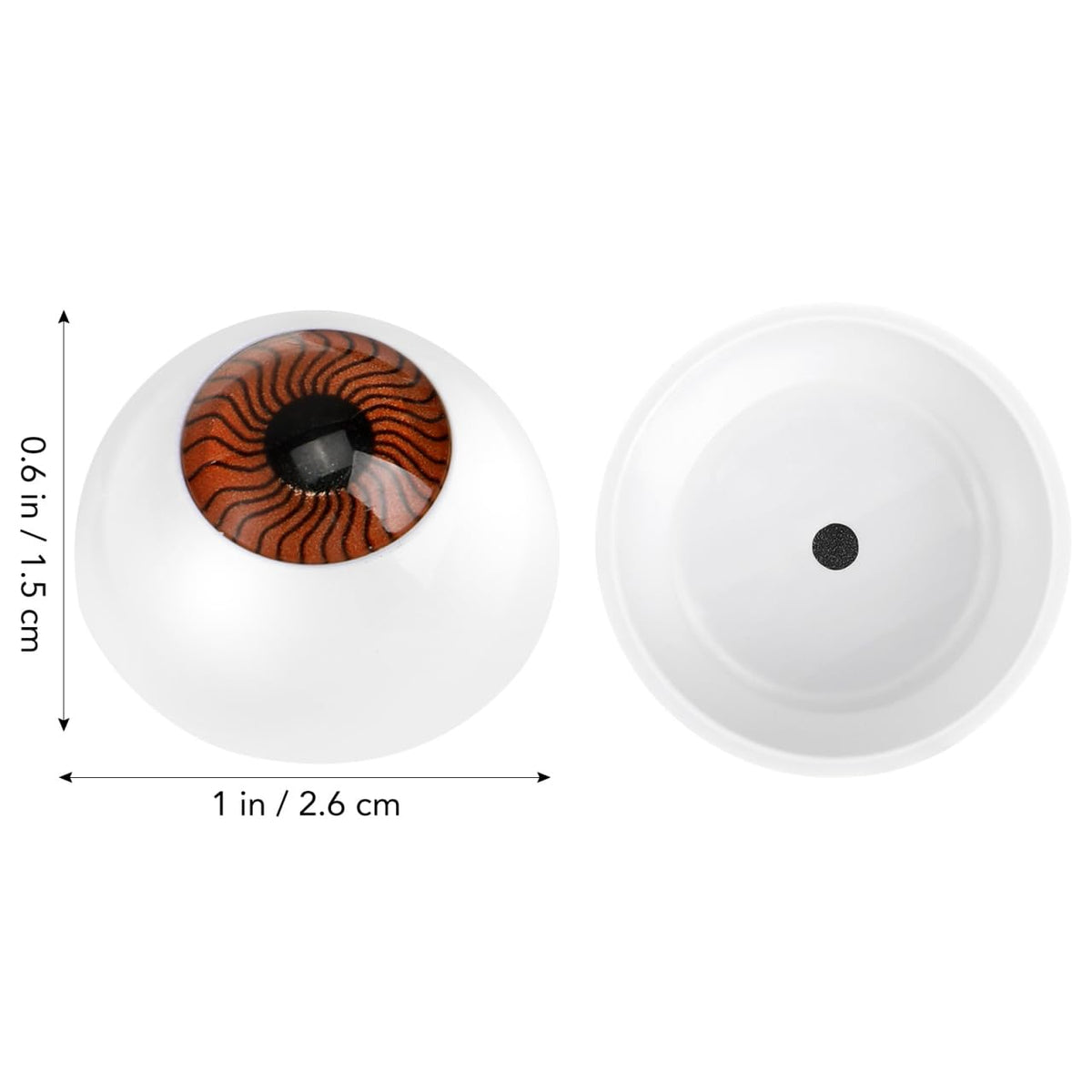 Healifty 8 Pieces Halloween Eyeballs - Acrylic Realistic Eyeballs for Props, Masks & Cosplay