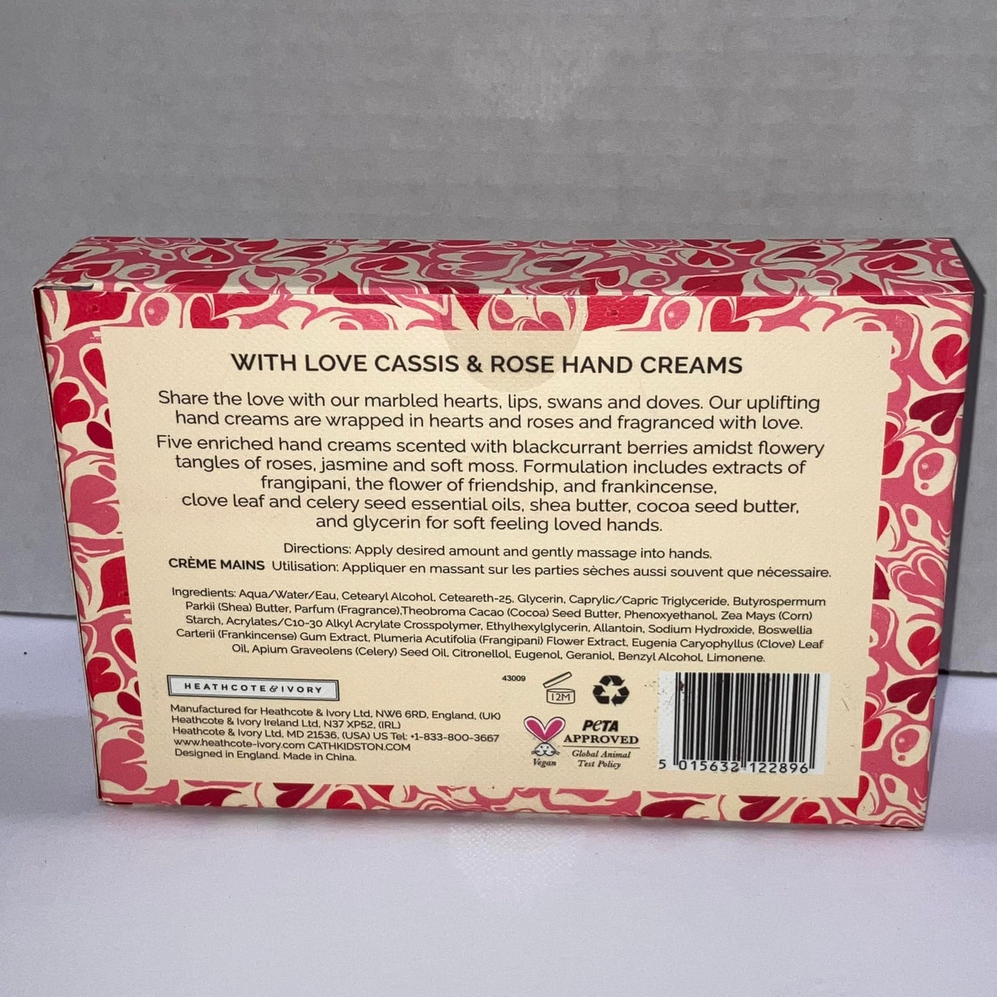 Heathcote & Ivory Cath Kidston With Love Cassis & Rose Hand Cream Set - 5x30ml