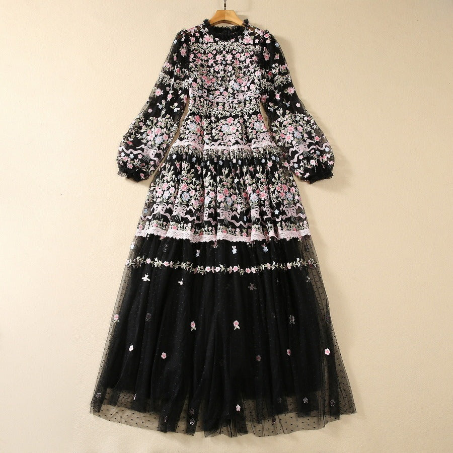 Heavy Embroidery Mesh Swing Dress, Eid Dress, Eid Outfit
