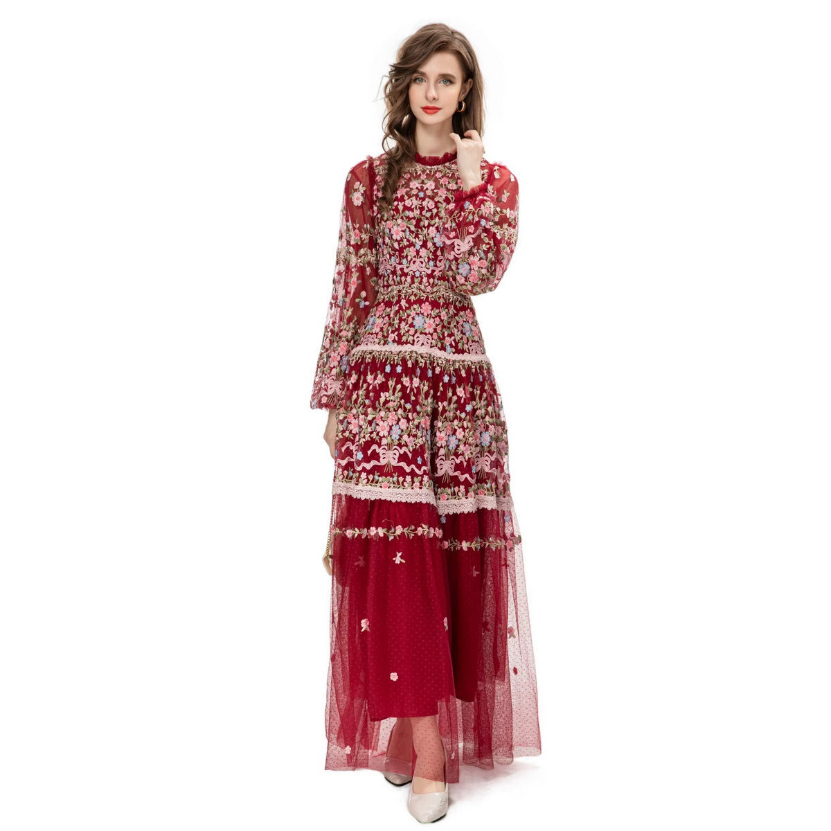 Heavy Embroidery Mesh Swing Dress, Eid Dress, Eid Outfit
