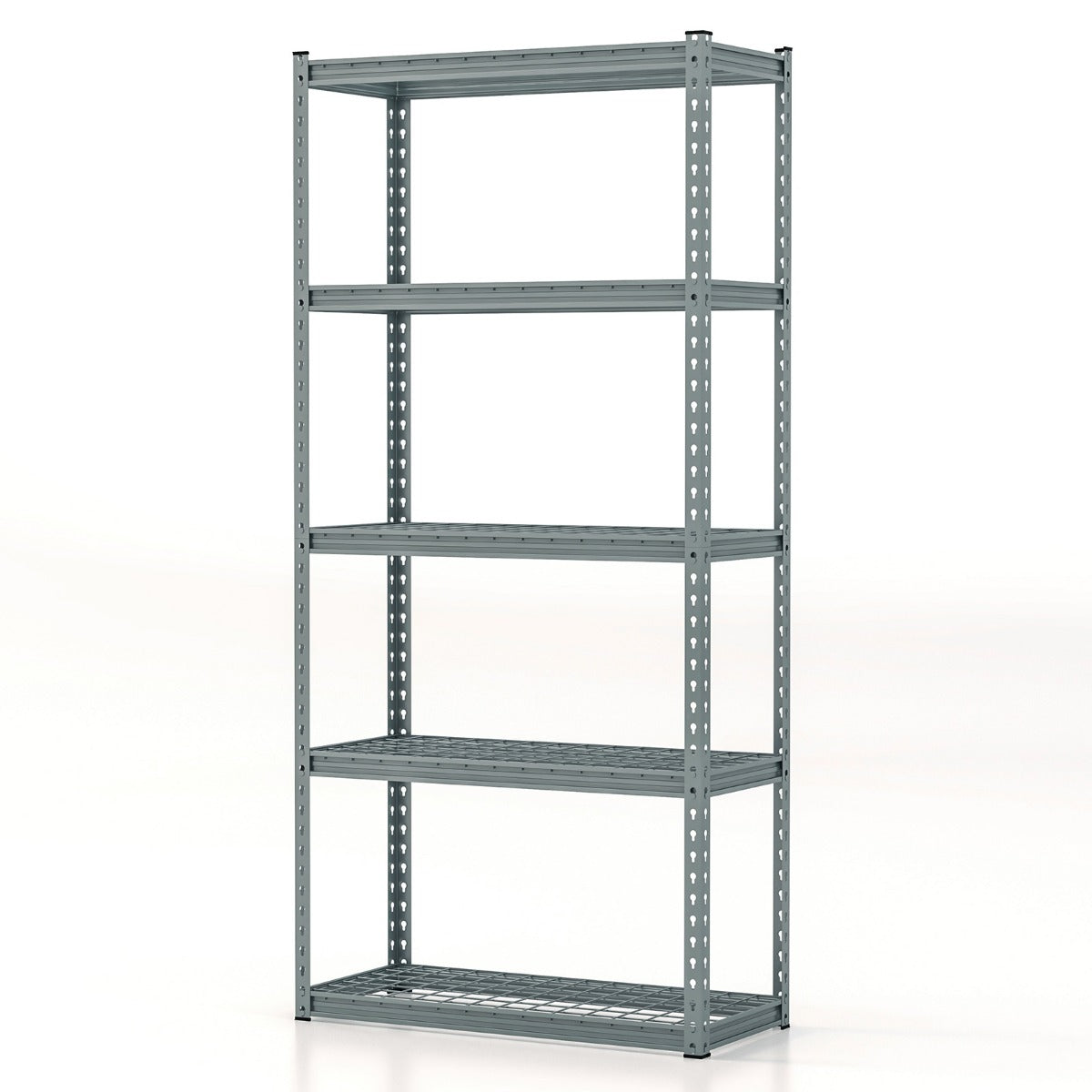 Heavy Duty Wire Storage Racks with Anti-slip Foot Pad for Warehouse Kitchen-Black