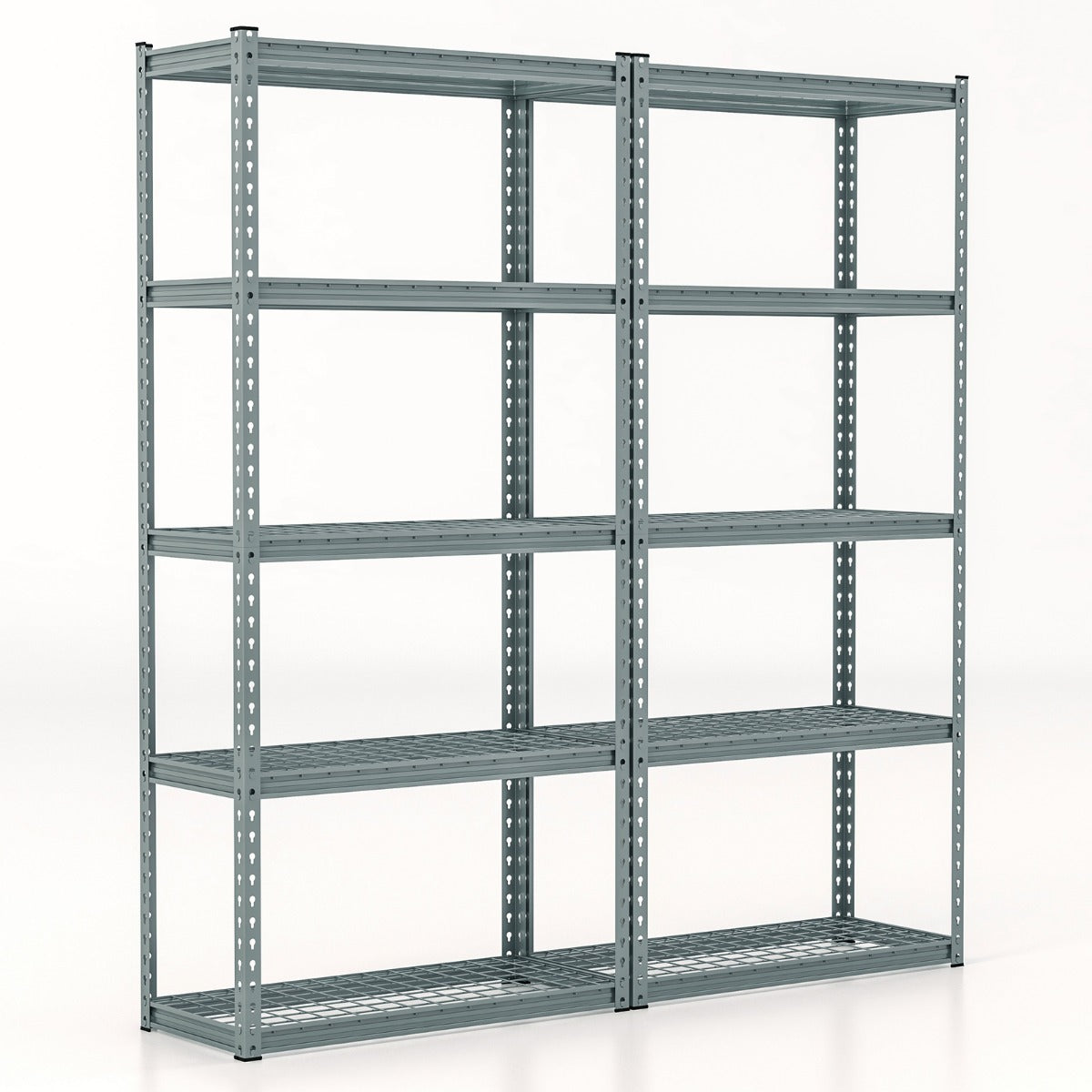 Heavy Duty Wire Storage Racks with Anti-slip Foot Pad for Warehouse Kitchen-Black
