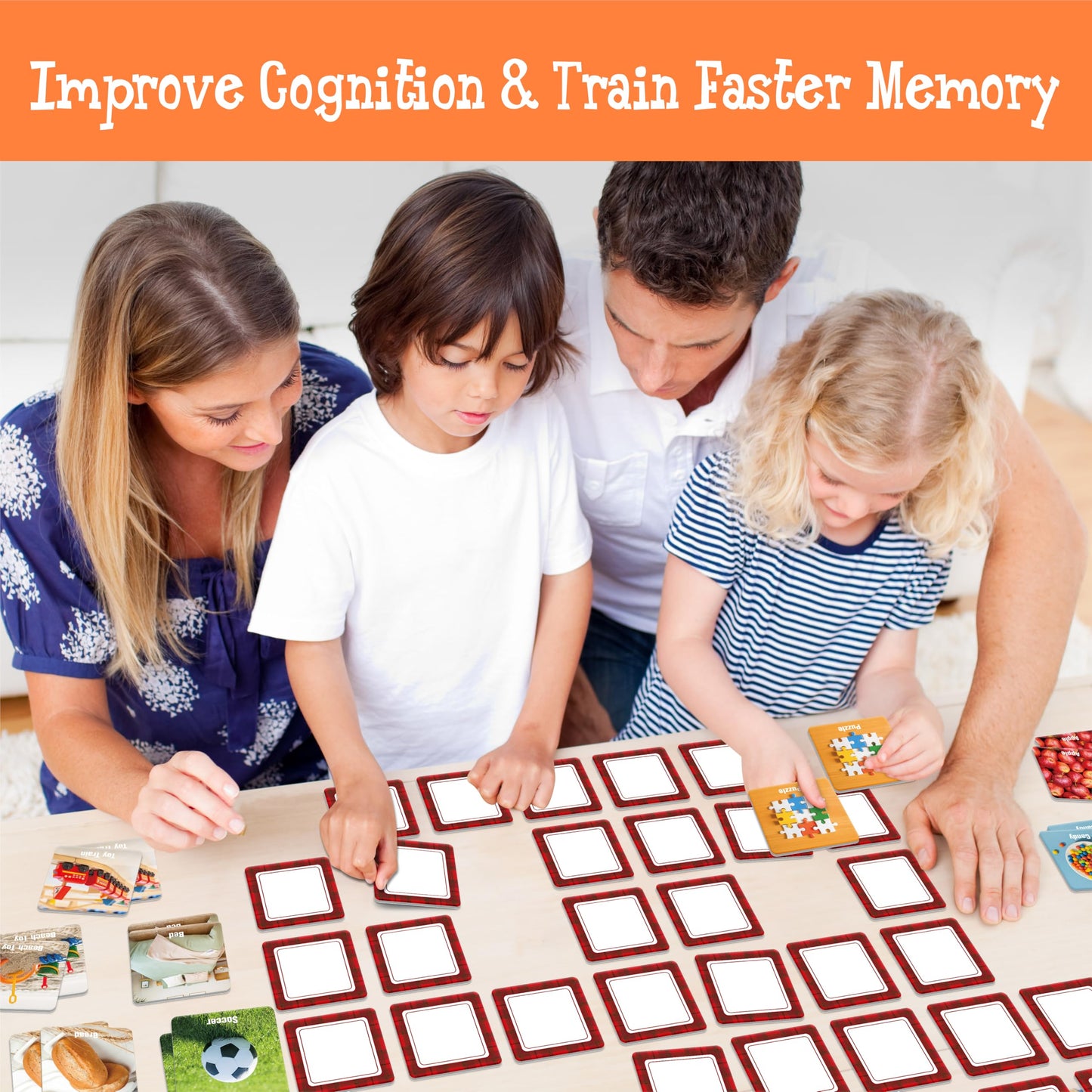 Hebayy 72-Pcs Daily Items Matching Game – 36 Designs Memory Cards for Preschool 4–6