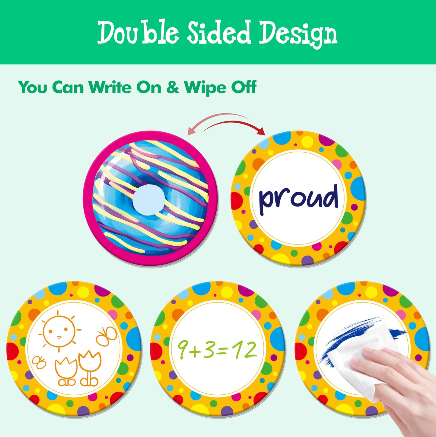 Hebayy 52-Pcs Donut Matching Game – 26 Dessert Card Designs for Memory & Learning (Ages 4–6)