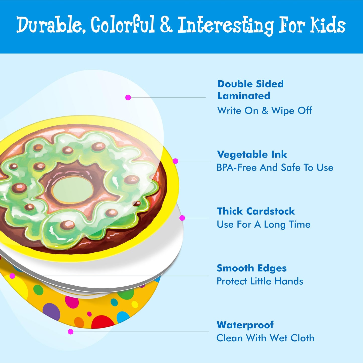 Hebayy 52-Pcs Donut Matching Game – 26 Dessert Card Designs for Memory & Learning (Ages 4–6)