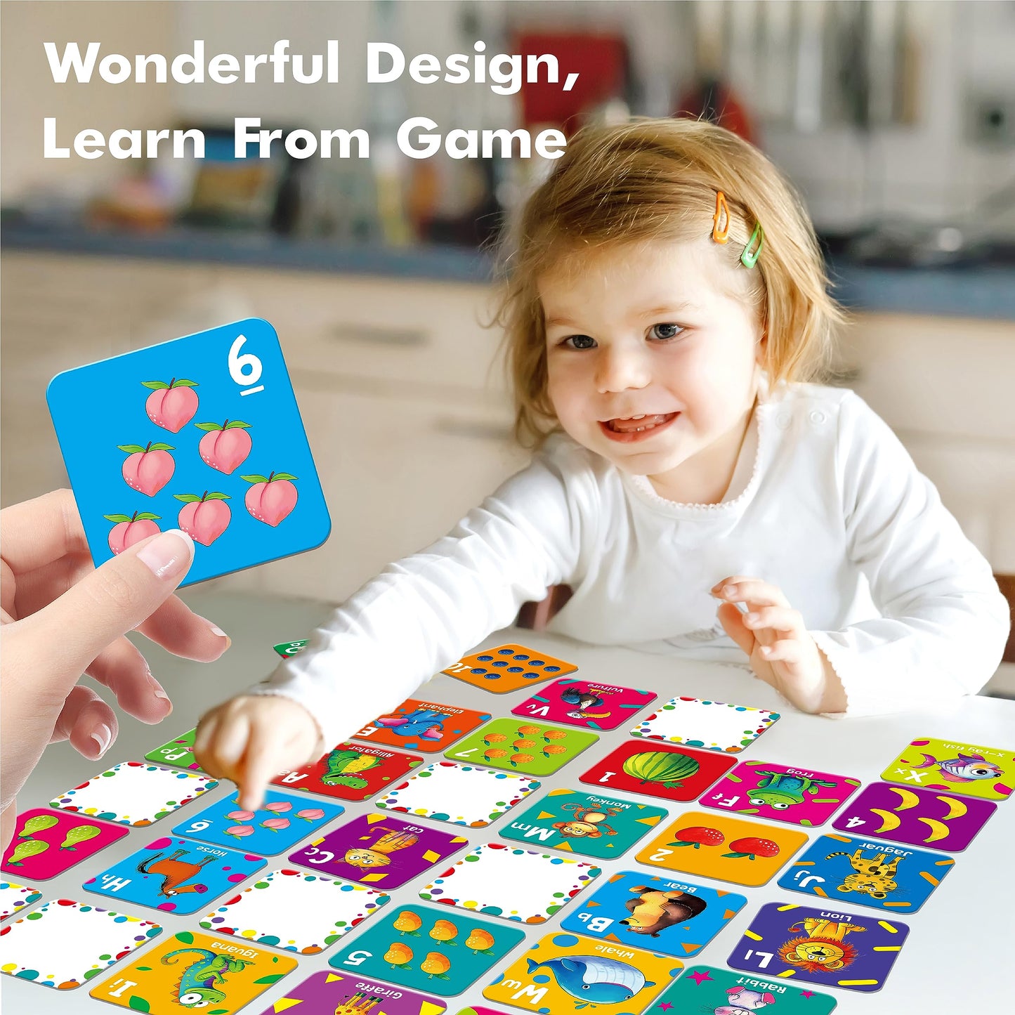 Hebayy 72 PCS Memory Matching Game – Alphabet & Numbers Cards for Toddlers | 36 Pairs for Preschool (Ages 3-6)