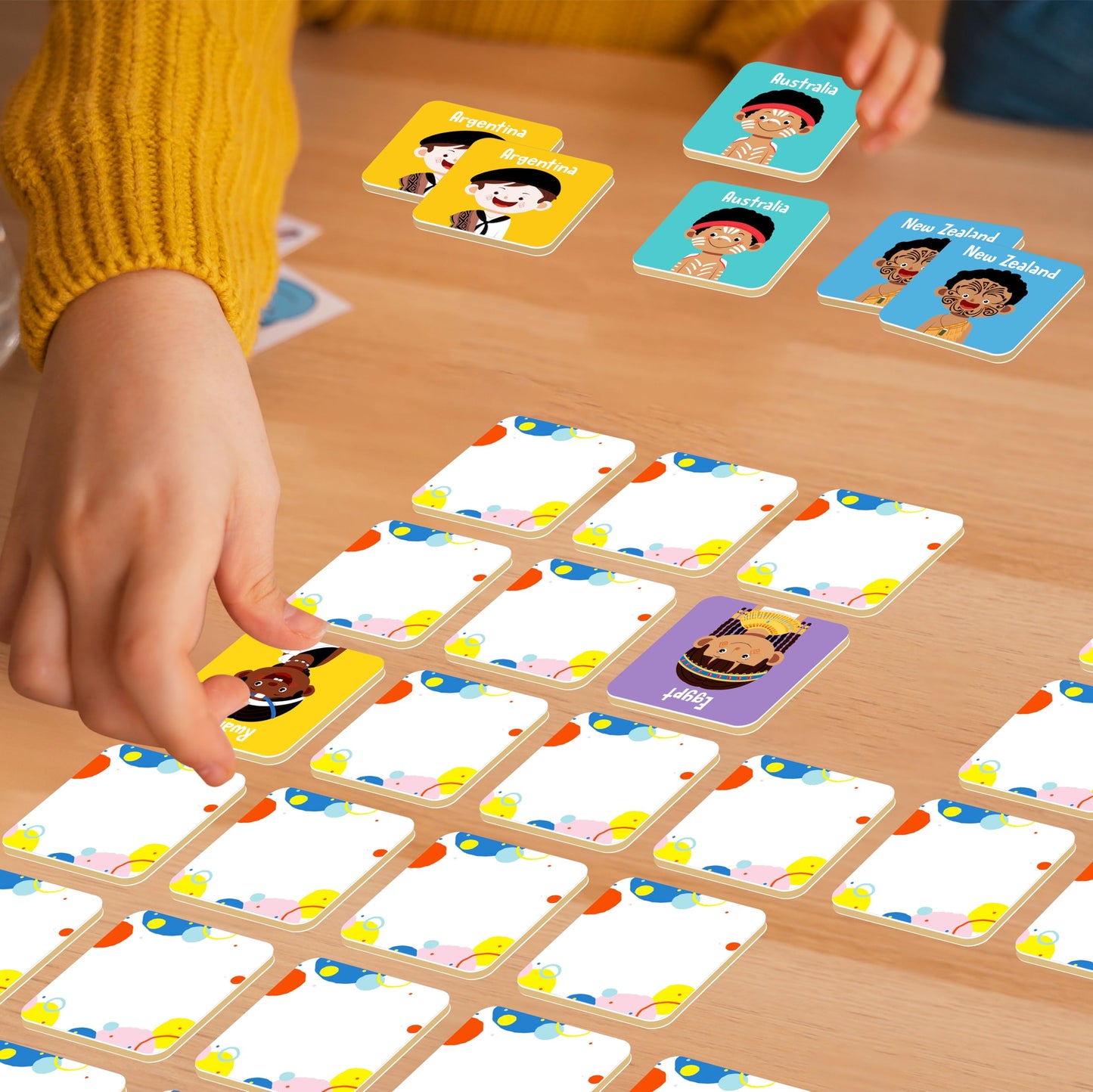 Hebayy 72 PCS Memory Matching Game – 36 Pairs of Faces for Preschool Learning