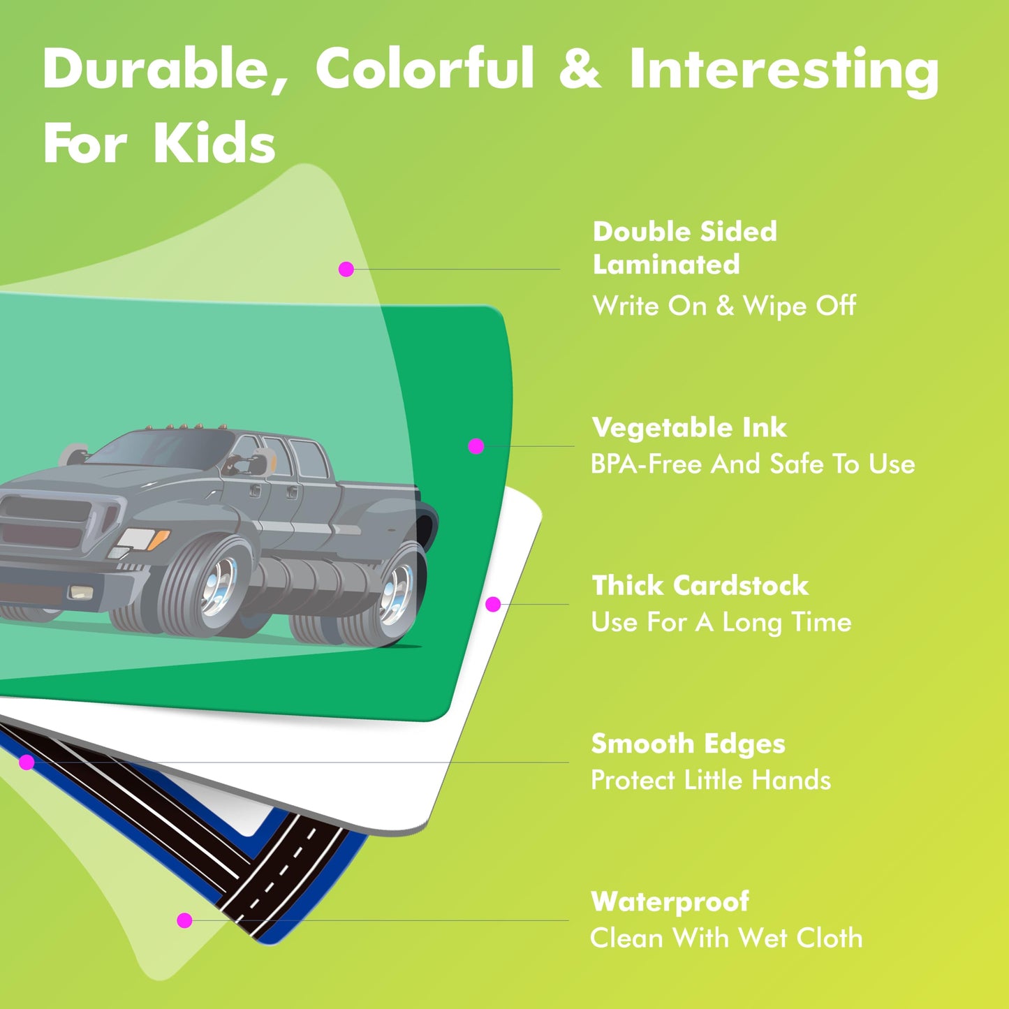Hebayy Truck Matching Game – 72-Card Transportation Memory Cards for Toddlers & Preschoolers (Ages 4–6)