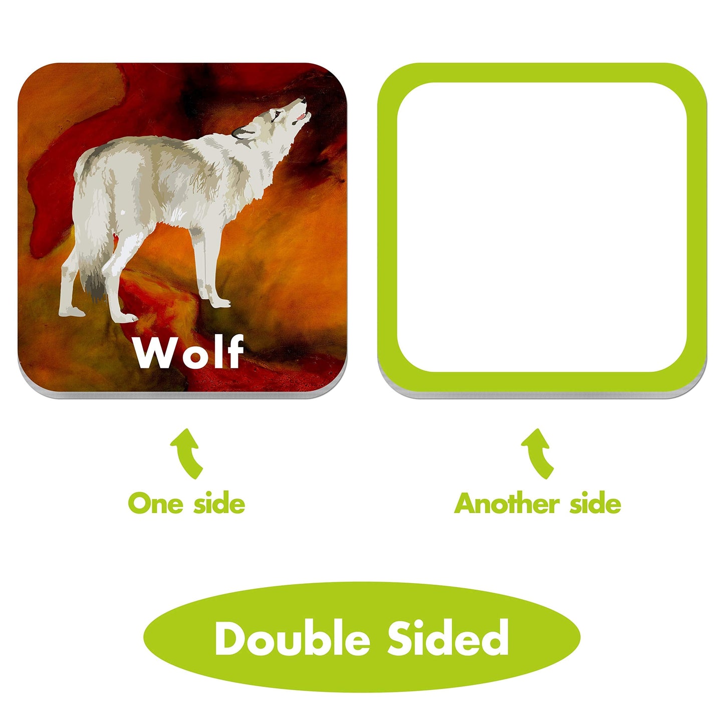 Hebayy 36-Pair Animal Matching Game Flash Cards – Erasable, 2 inch x 2 inch