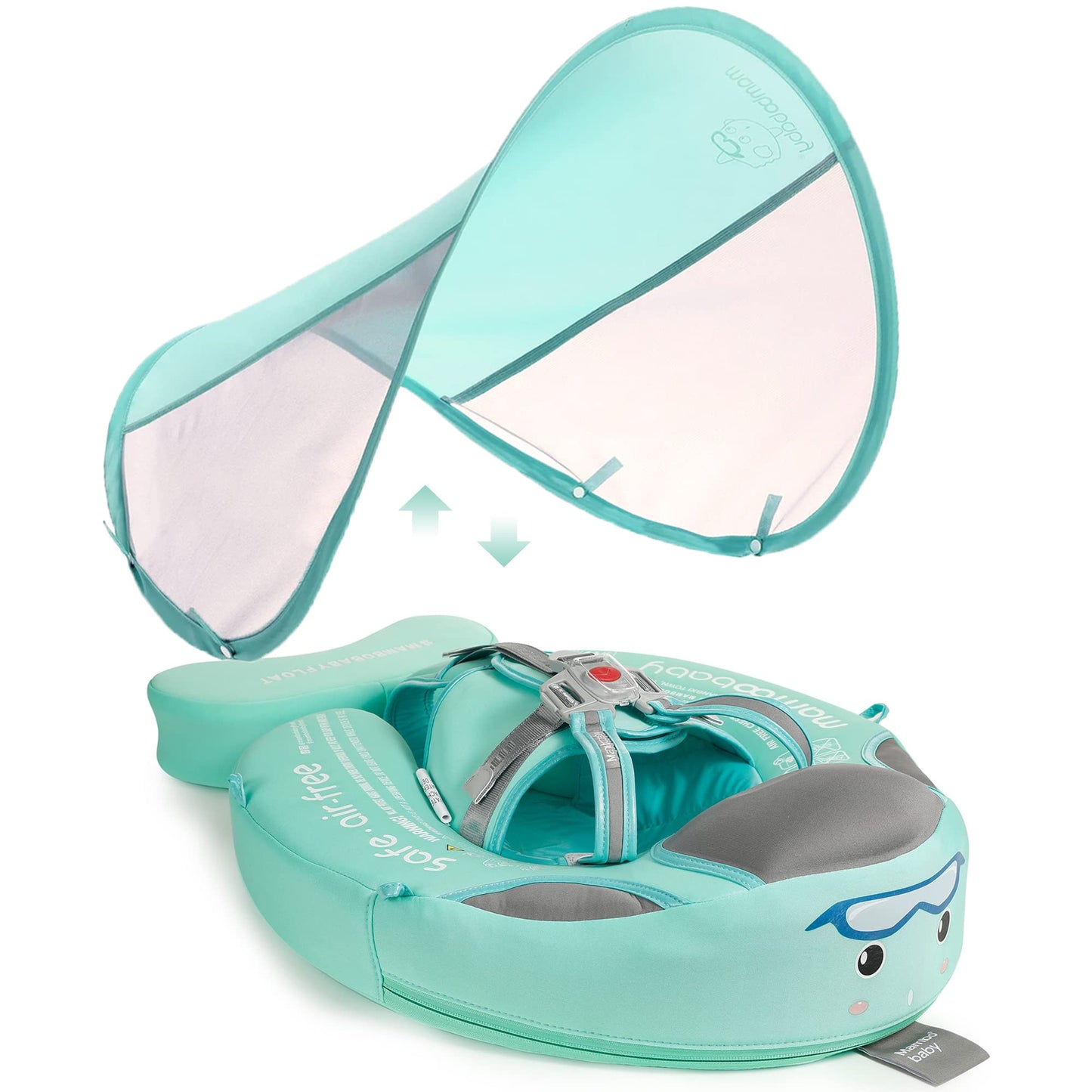 HECCEI Mambobaby Add Tail Baby Float with Sun Canopy – Special Edition Green
