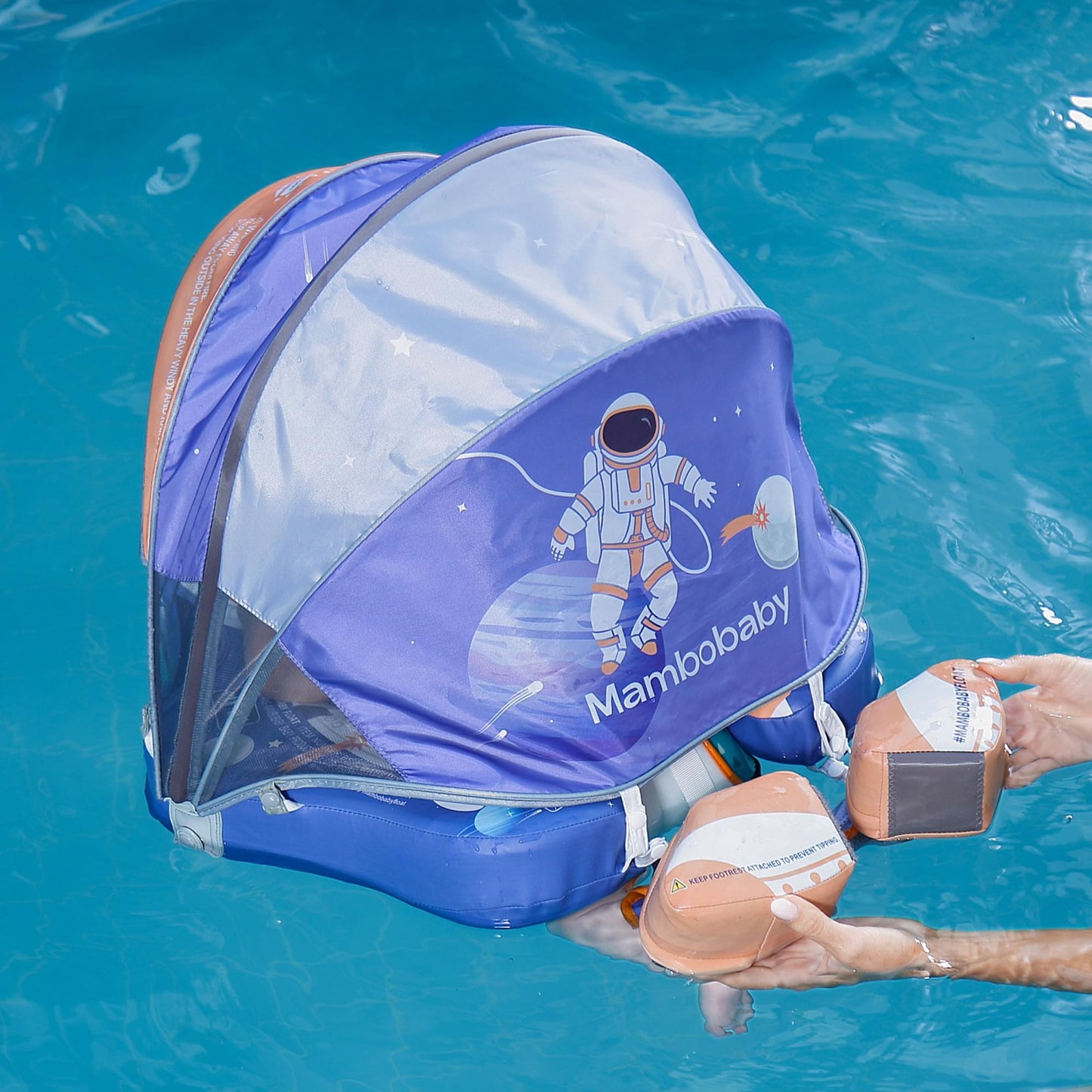 HECCEI Mambobaby Add Tail Baby Float with Sun Canopy – Astronauts