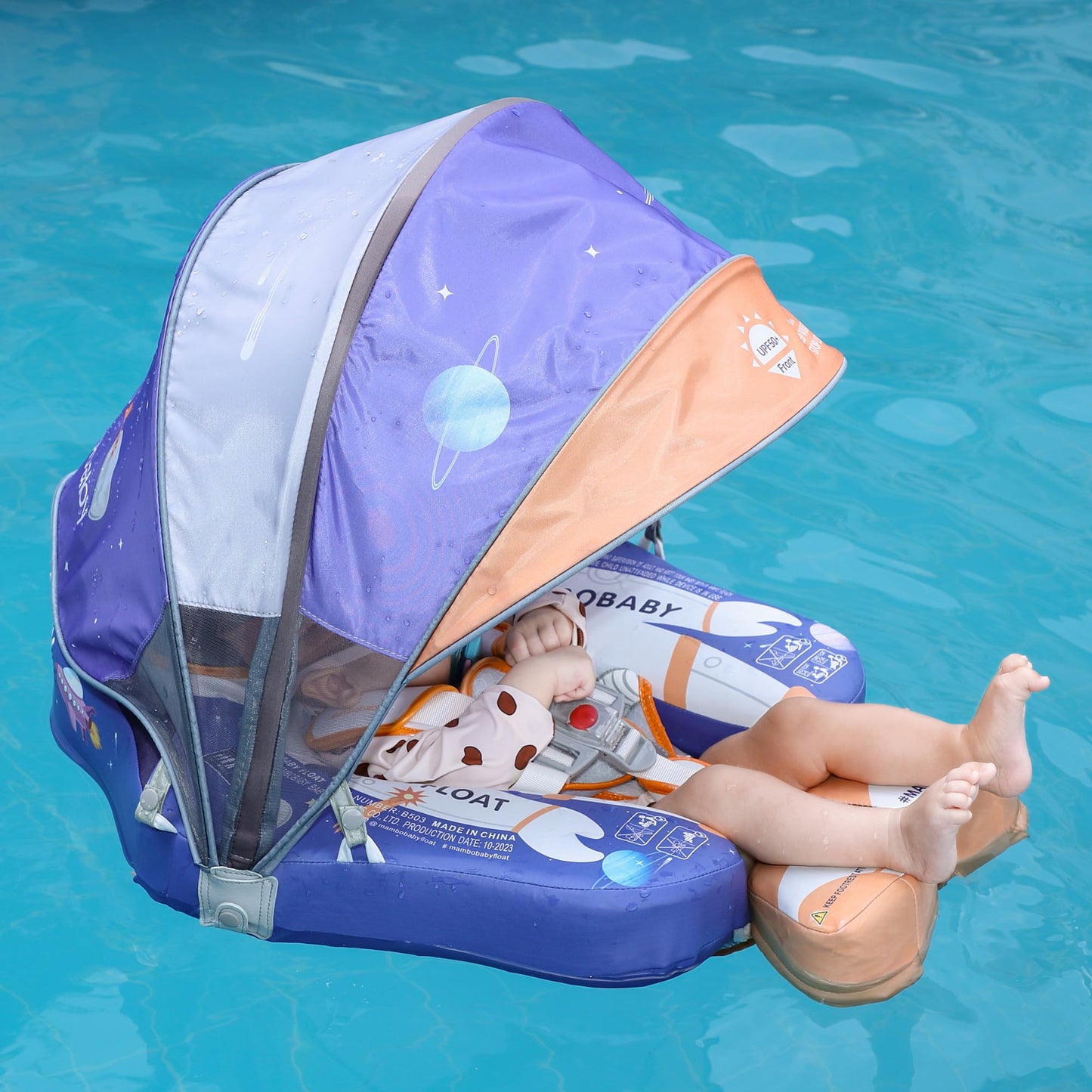 HECCEI Mambobaby Add Tail Baby Float with Sun Canopy – Astronauts