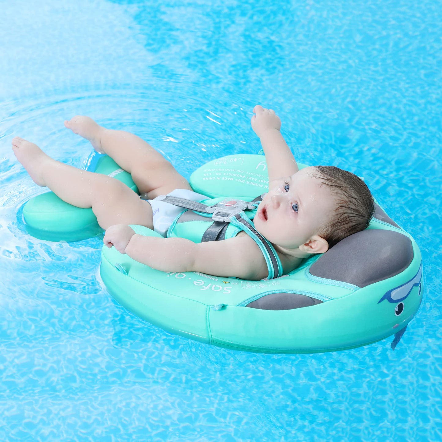 HECCEI Mambobaby Add Tail Baby Float with Sun Canopy – Special Edition Green