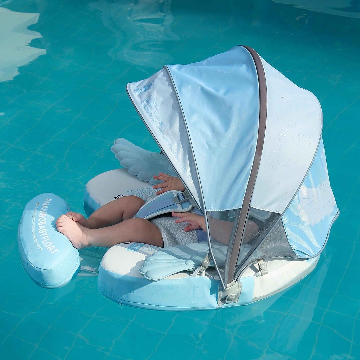 HECCEI Mambobaby Add Tail Baby Float with Sun Canopy – Angel