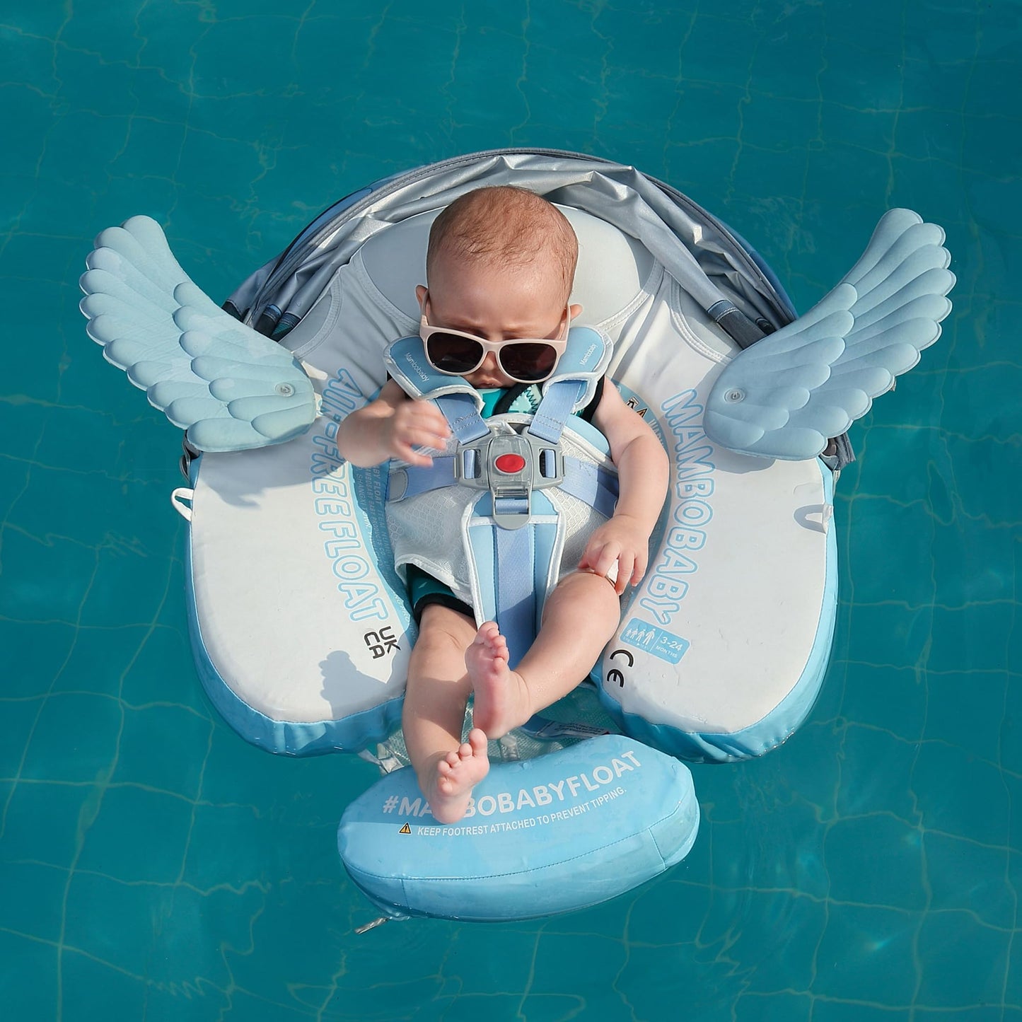 HECCEI Mambobaby Add Tail Baby Float with Sun Canopy – Angel