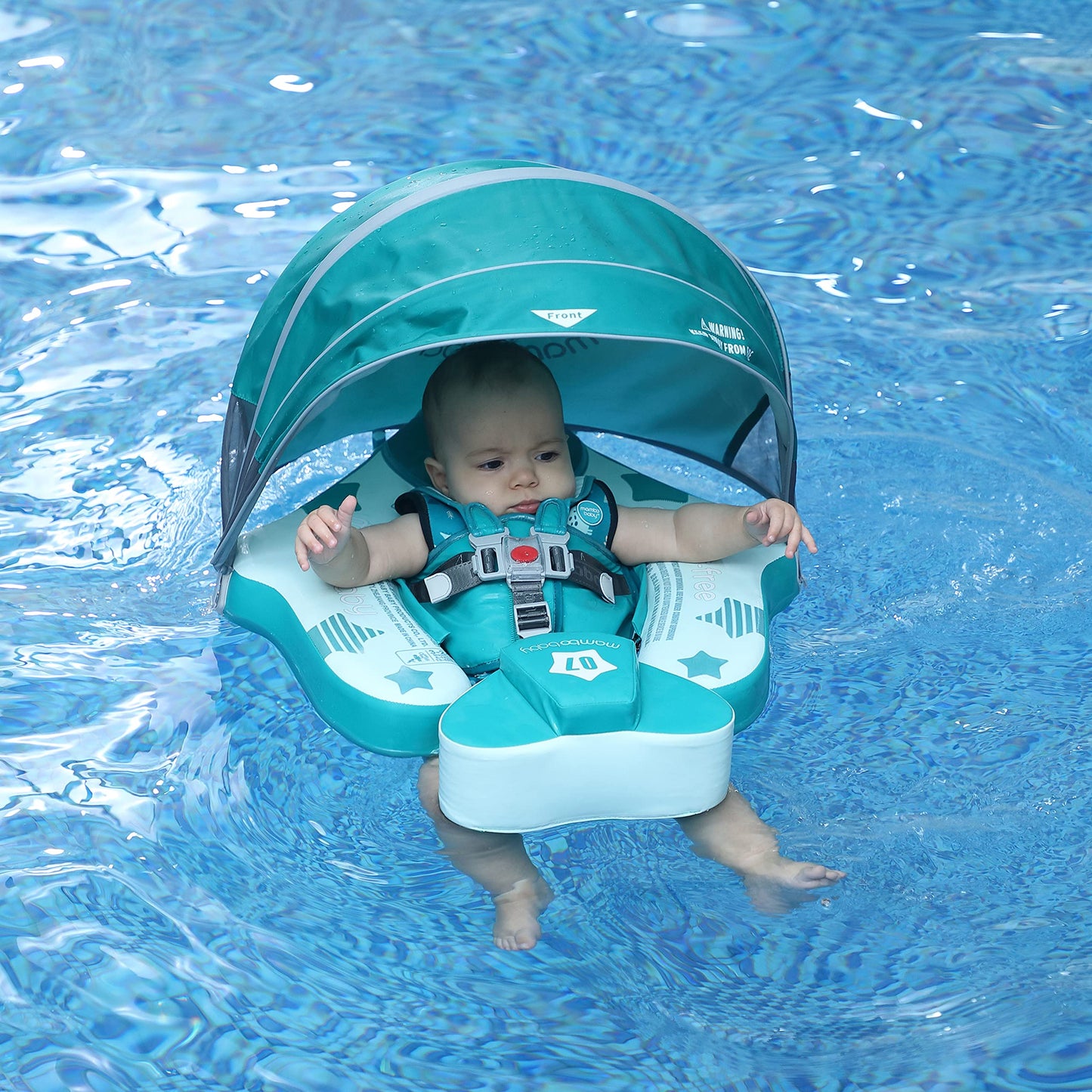 HECCEI Mambobaby Float Add Tail Baby Swim Float with Canopy Green Global Limited Edition