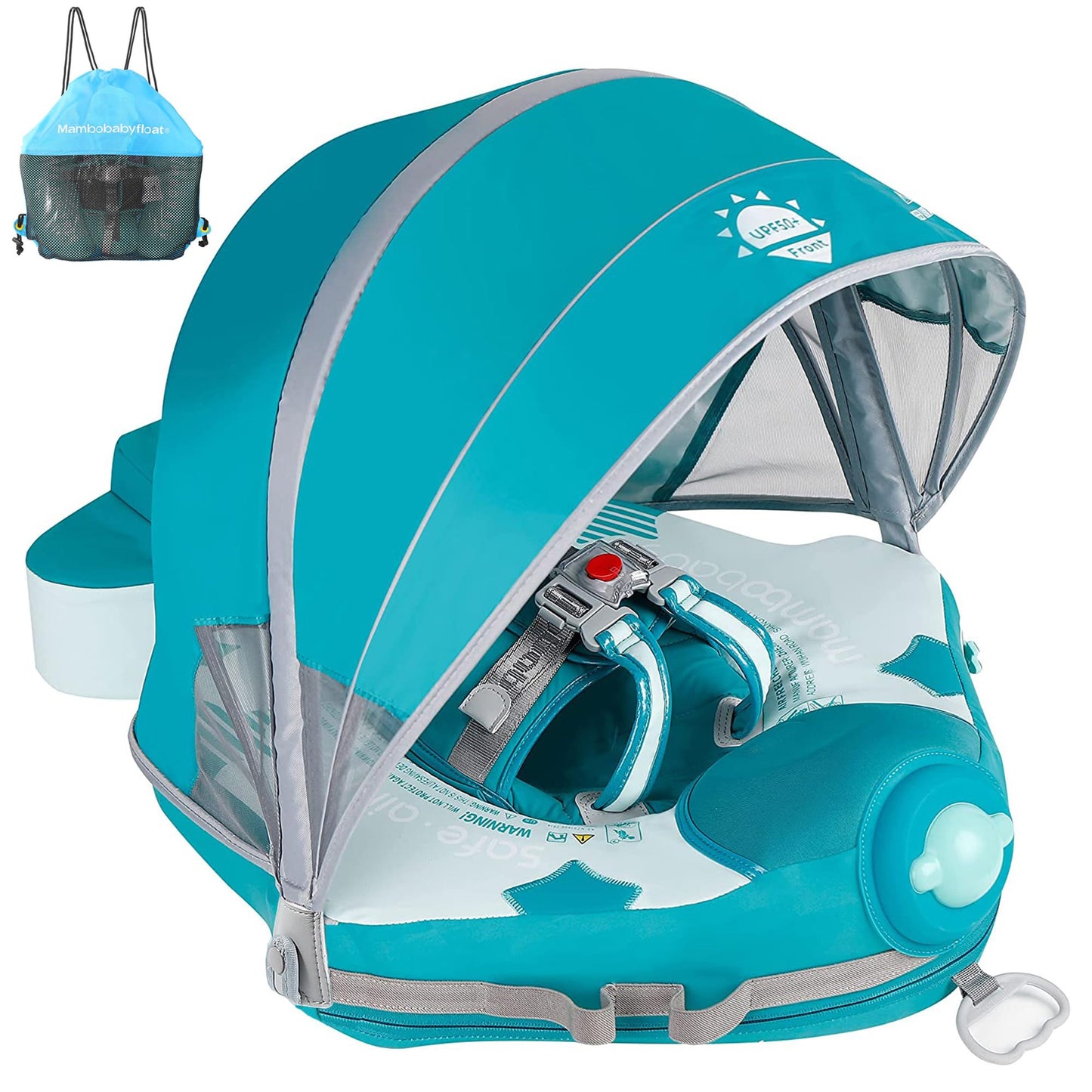 HECCEI Mambobaby Float Add Tail Baby Swim Float with Canopy Green Global Limited Edition