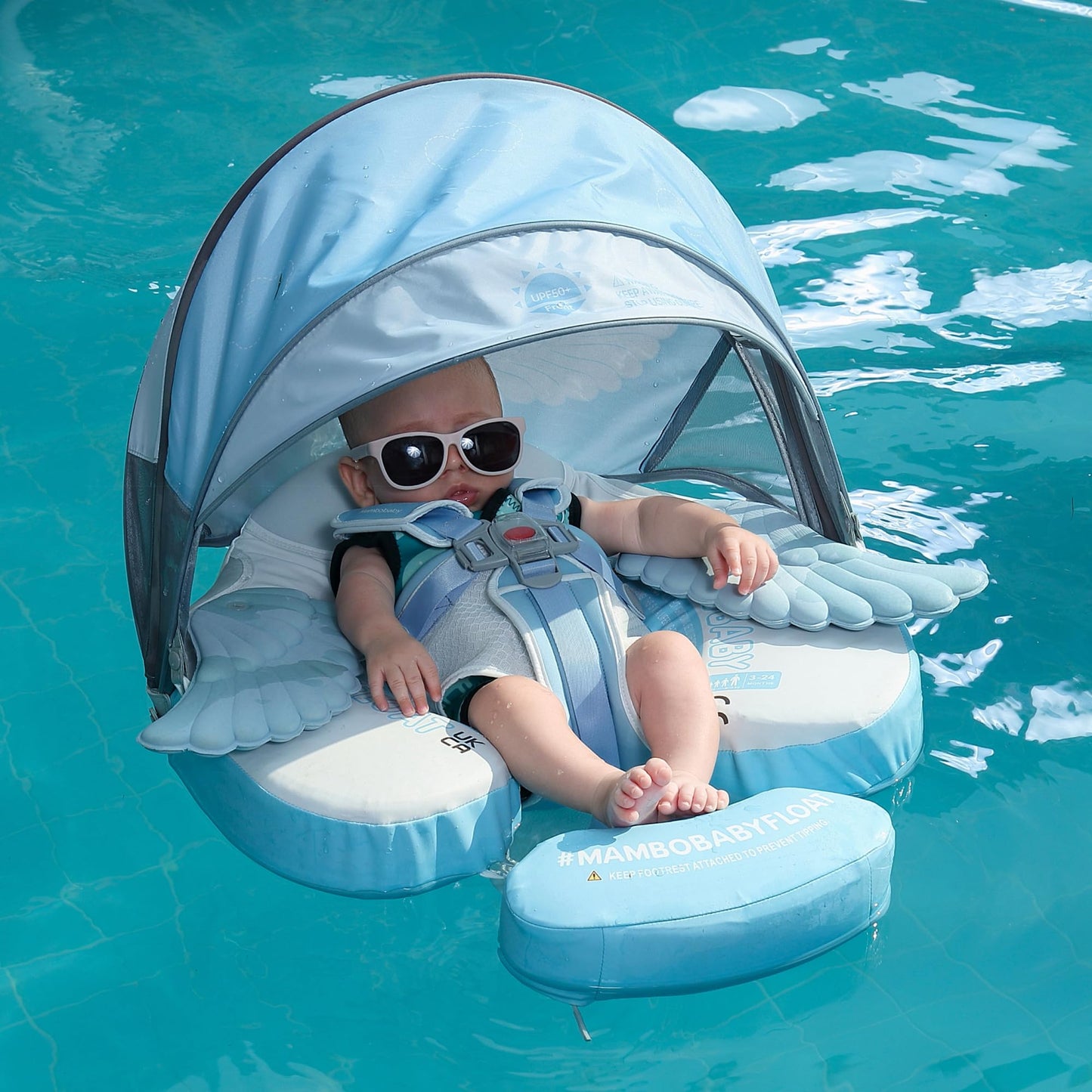 HECCEI Mambobaby Add Tail Baby Float with Sun Canopy – Angel