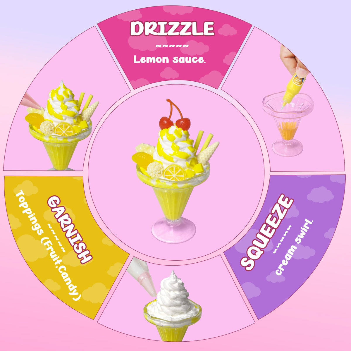 HECKLES 12-Piece Miniature Food Set | Non-Edible DIY Play for Kids 5+
