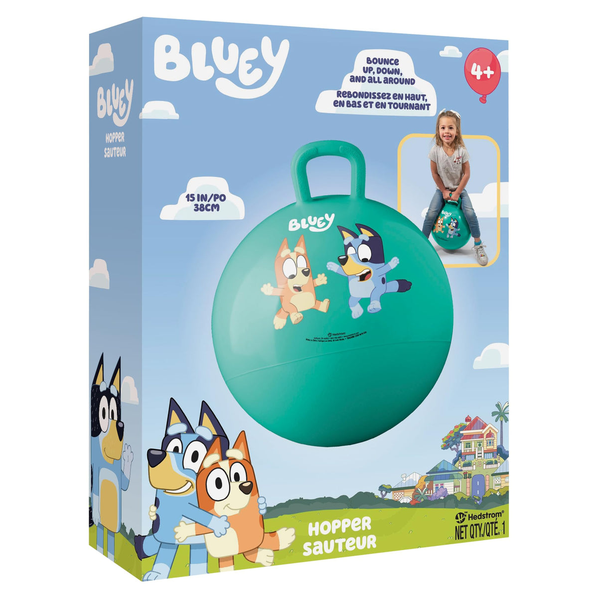 Hedstrom Hopper Ball 15-Inch Bluey — Classic Jumping Ball for Kids