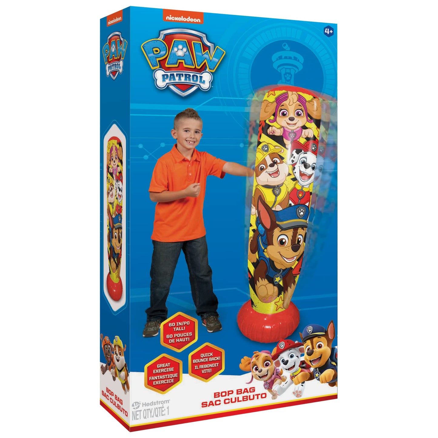 Hedstrom Paw Patrol Bop Bag – 60-Inch Inflatable Punching Bag for Kids | Nickelodeon