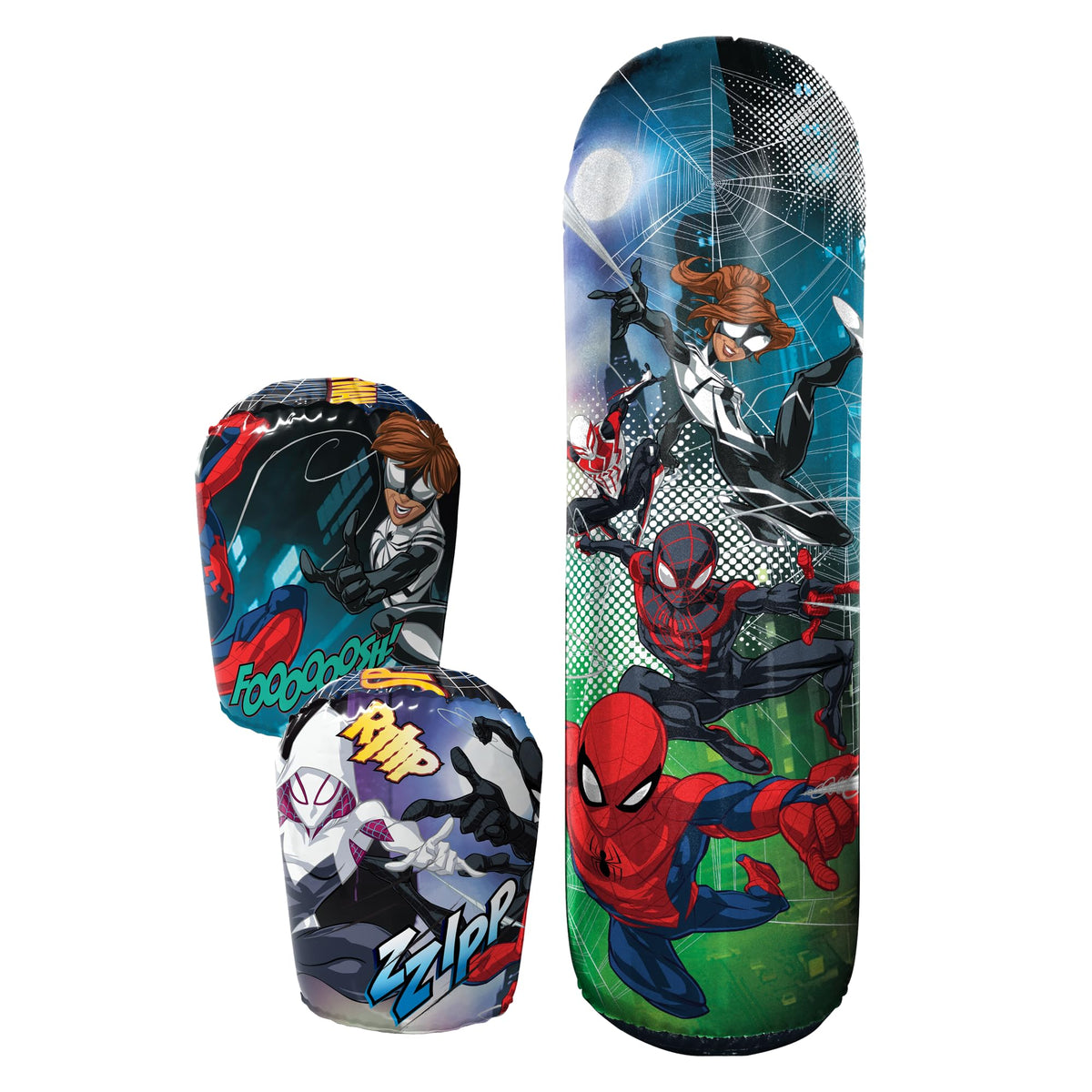 Hedstrom Spiderman Bop Bag & Gloves Set — 36-Inch Inflatable Punching Toy