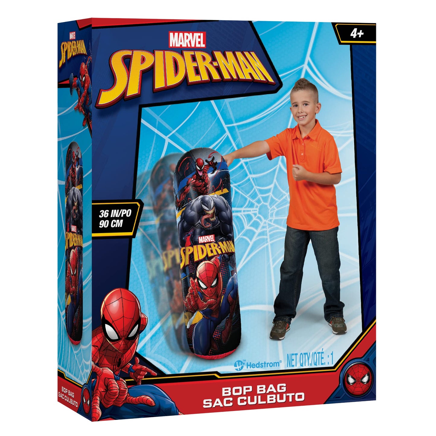 Hedstrom Spider-Man Bop Bag Inflatable Punching Bag, 36-Inch — Action-Packed Kids Toy
