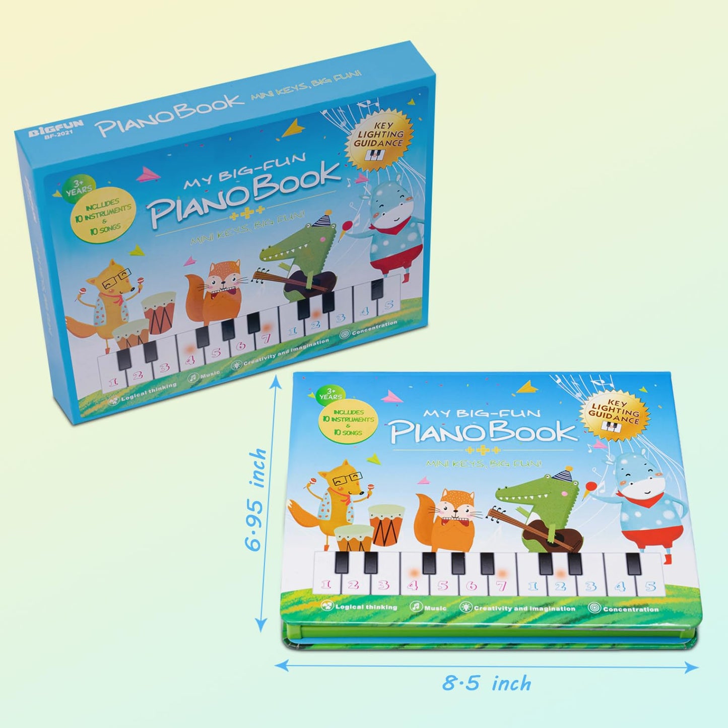 HEEPUEW Toddler Piano Keyboard with Book – Educational Musical Toy for Ages 3-6