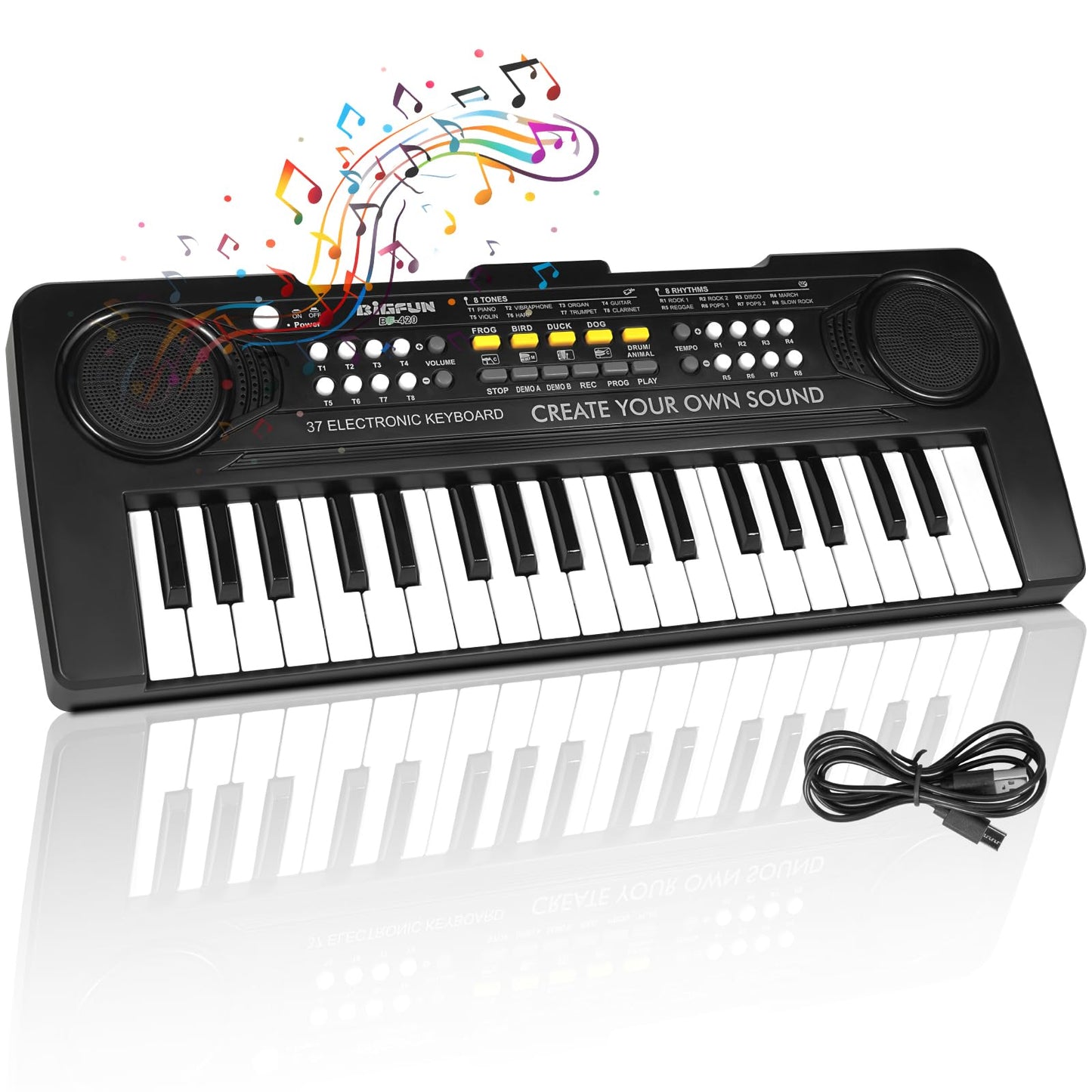 HEEPUEW Kids Piano Keyboard – 37 Keys, Portable Educational Toy for Ages 3-9