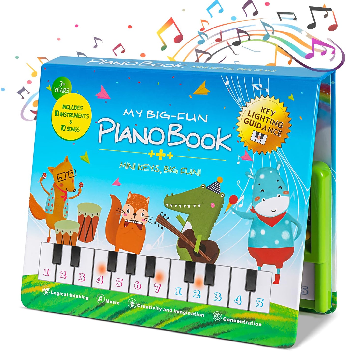 HEEPUEW Toddler Piano Keyboard with Book – Educational Musical Toy for Ages 3-6