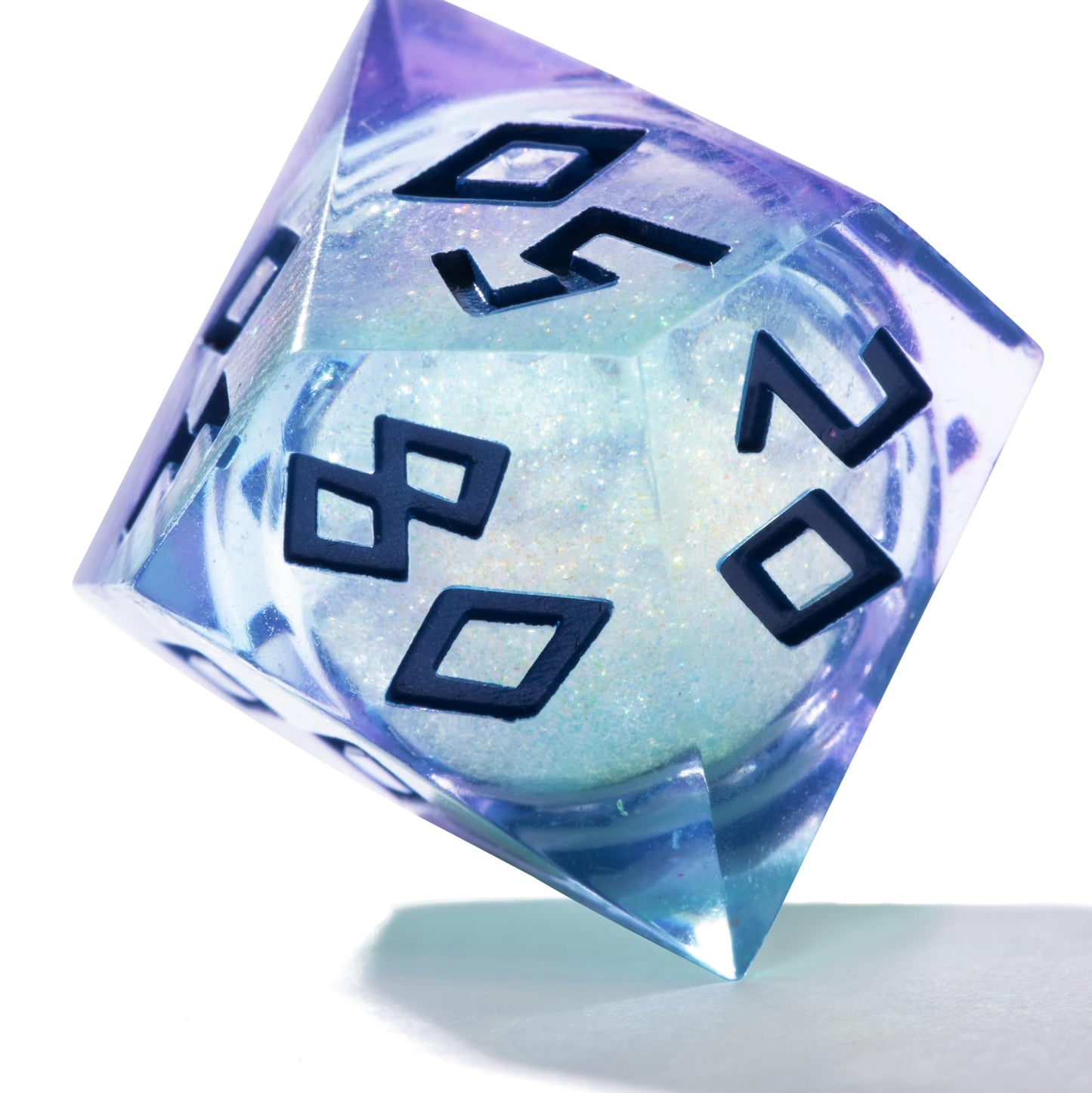 HEIMDALLR Aurora: Liquid Core 7-Piece D&D Dice with LED Display Case