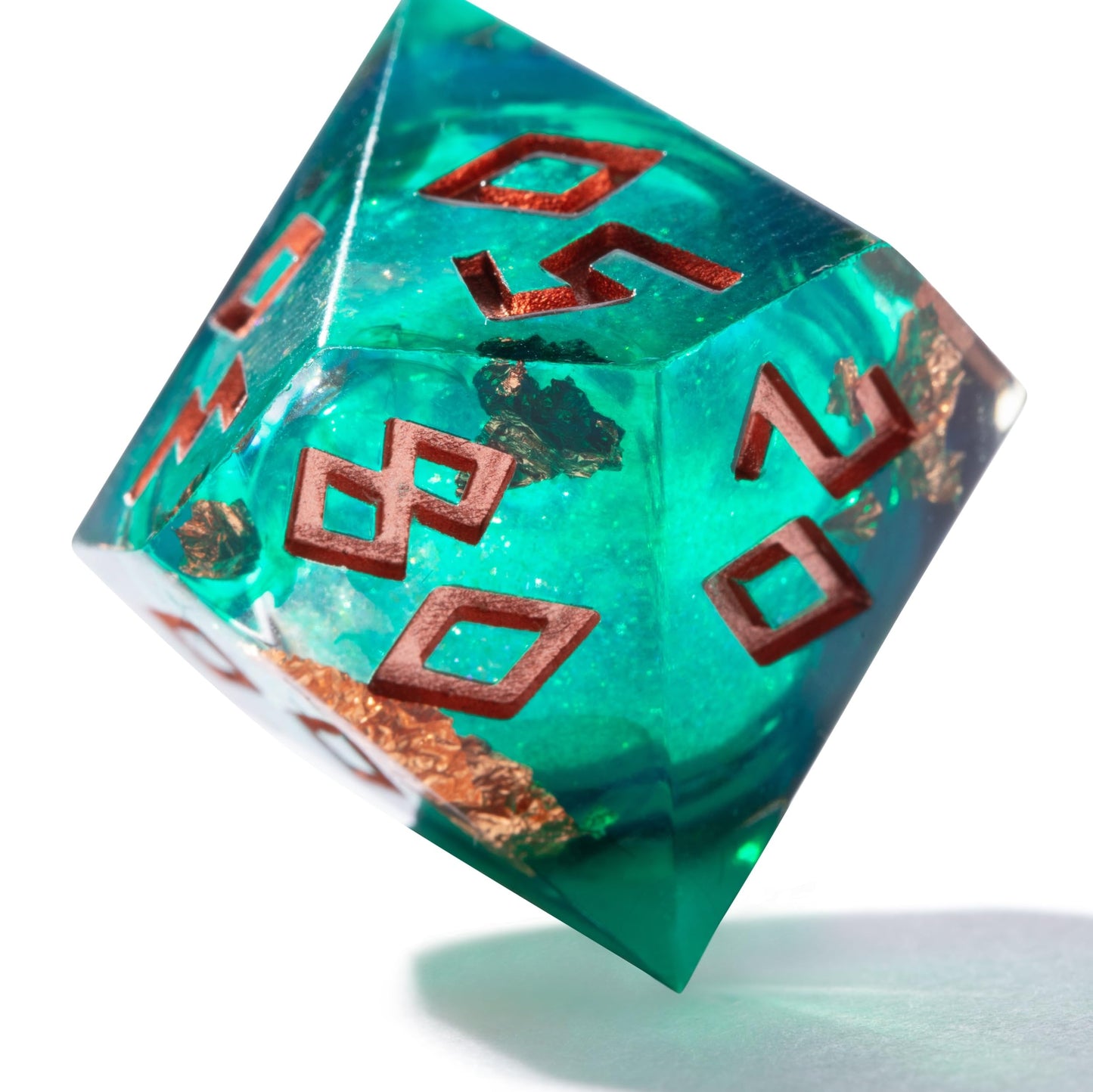 HEIMDALLR Liquid Core Dice Set with LED Display Case – 7-Pc D&D Dice Fenrir's Shadow