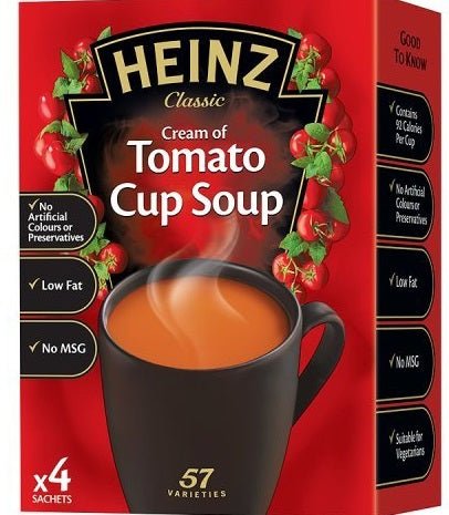 Heinz Cream of Tomato Cup Soup 4 x 22g (88g)