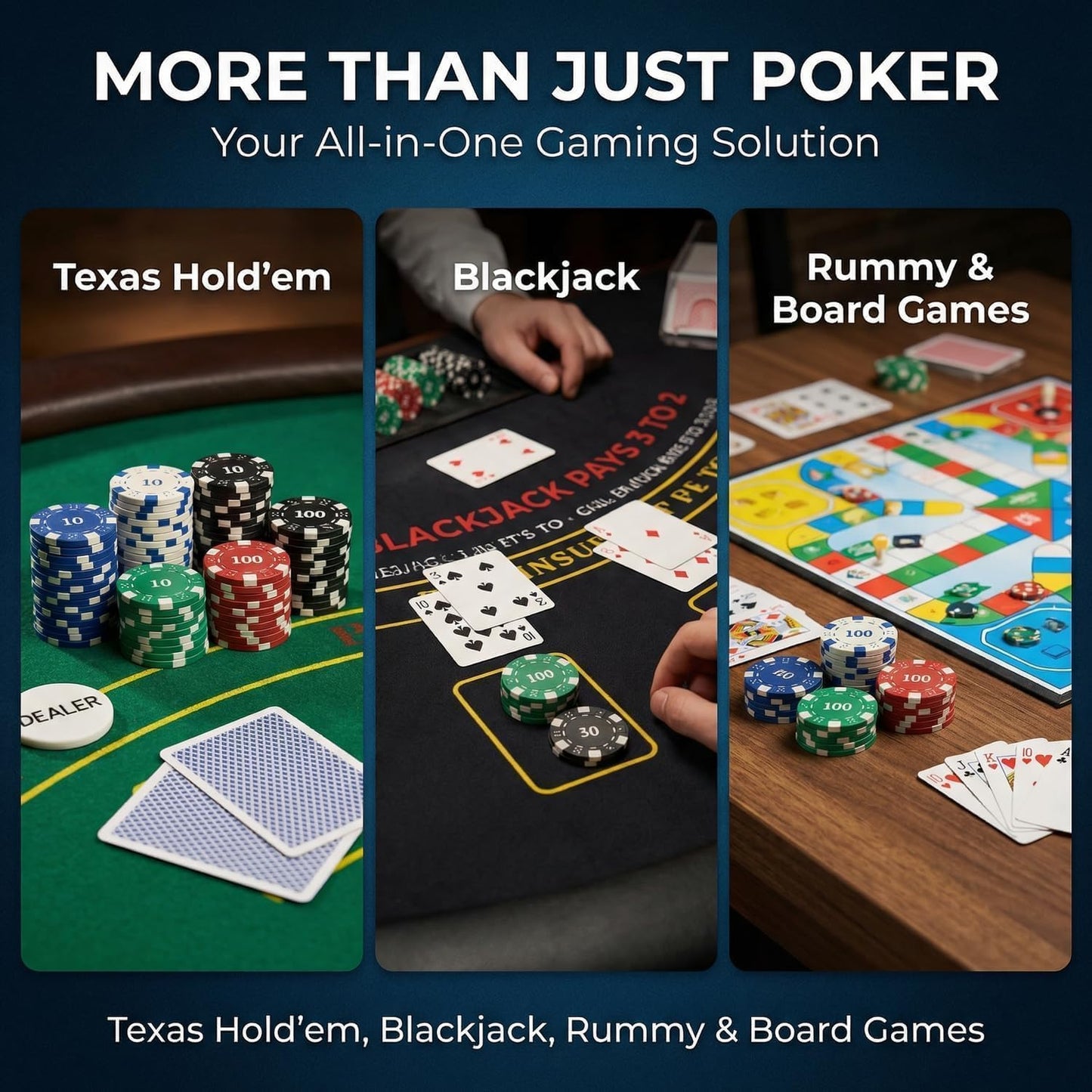 HEITOK Poker Chips Set 500pcs – Aluminum Case, Casino-Grade 11.5g Chips