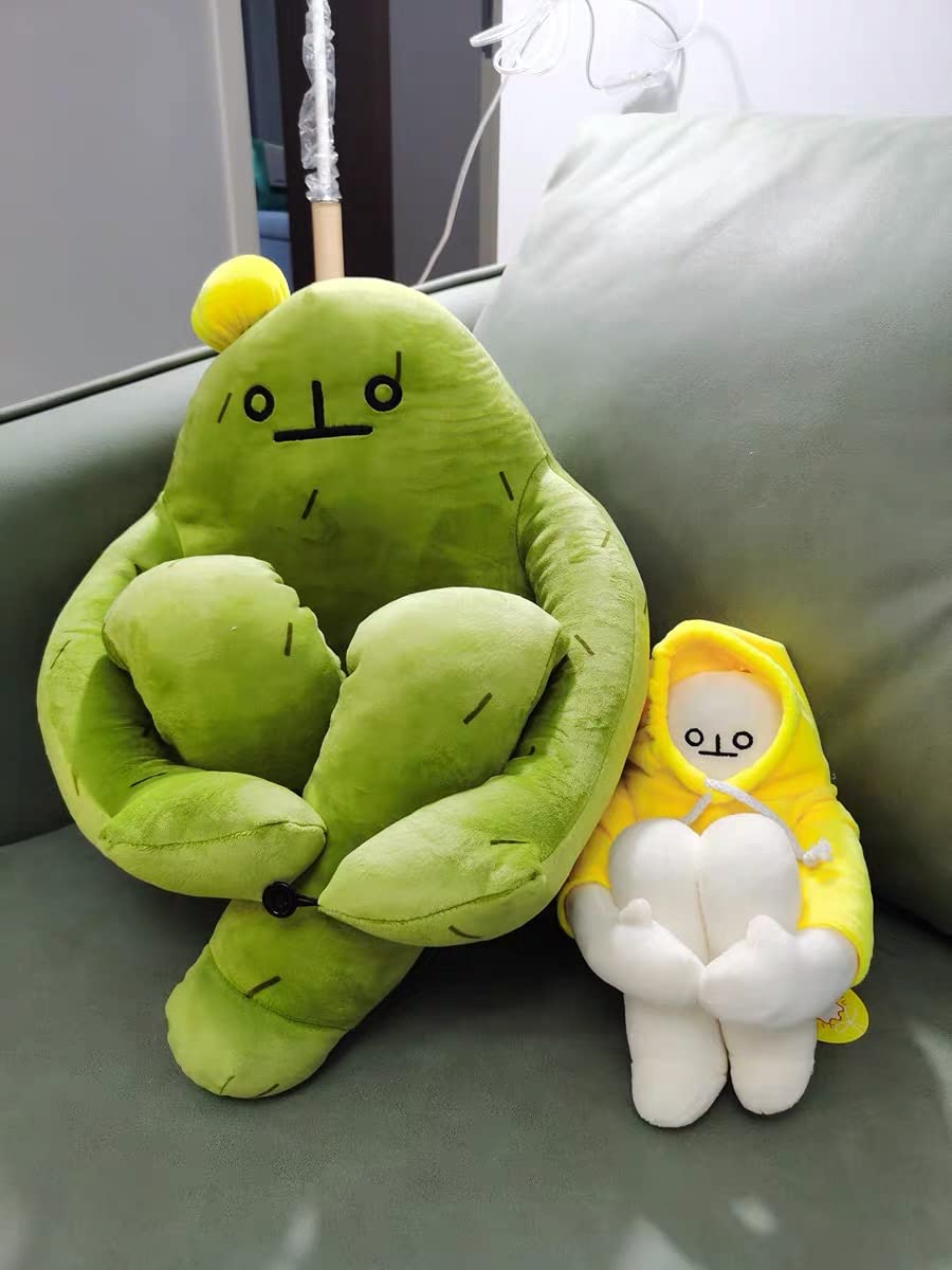 helegesong Plush Banana Man Doll – Magnetic Palm, Poseable 40cm Plush Toy