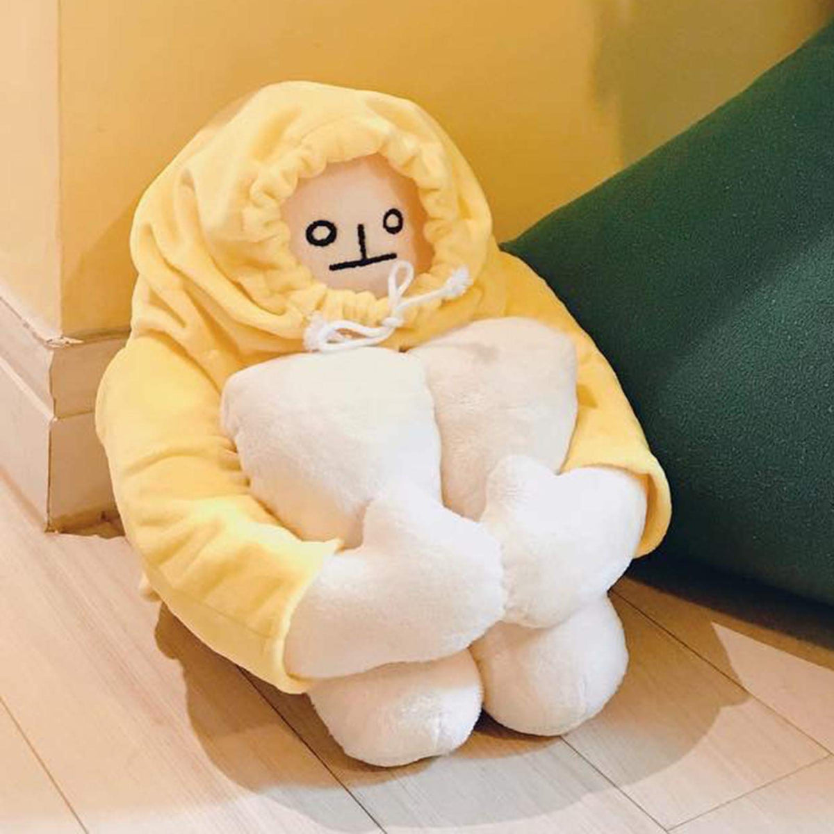 helegesong Plush Banana Man Doll – Magnetic Palm, Poseable 40cm Plush Toy