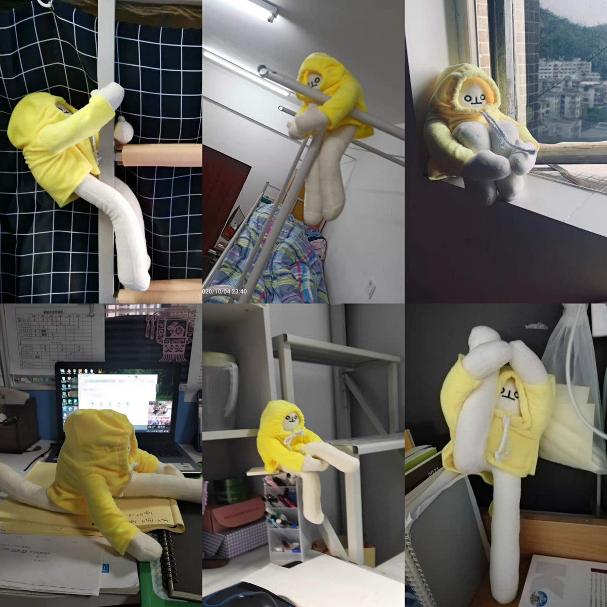 helegesong Plush Banana Man Doll – Magnetic Palm, Poseable 40cm Plush Toy