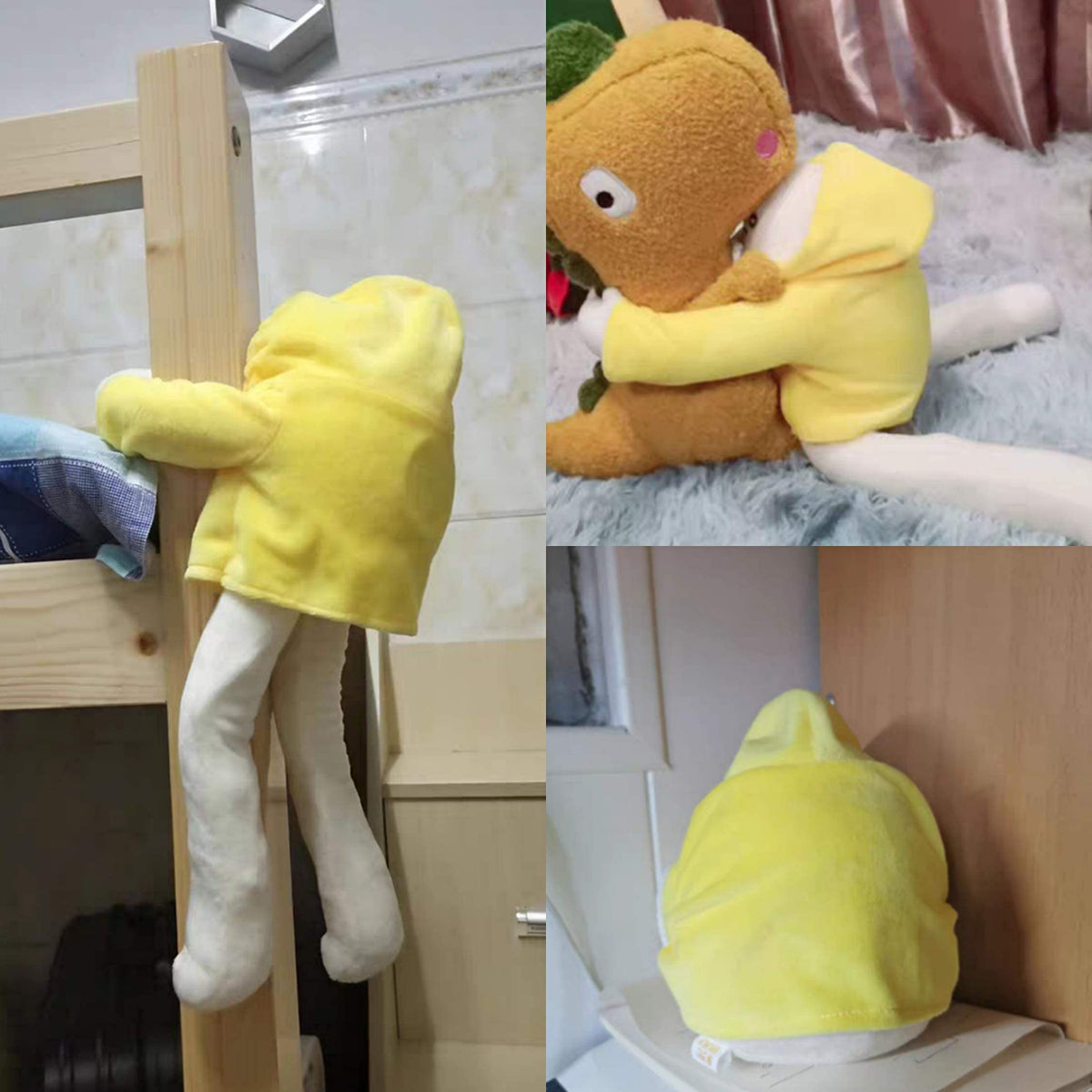 helegesong Plush Banana Man Doll – Magnetic Palm, Poseable 40cm Plush Toy