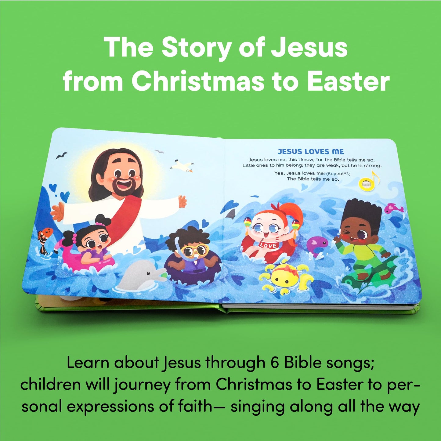 Jesus Loves Me Christian Sound Book for Kids – 6 Bible Songs for Toddlers | Hello 2 Kids