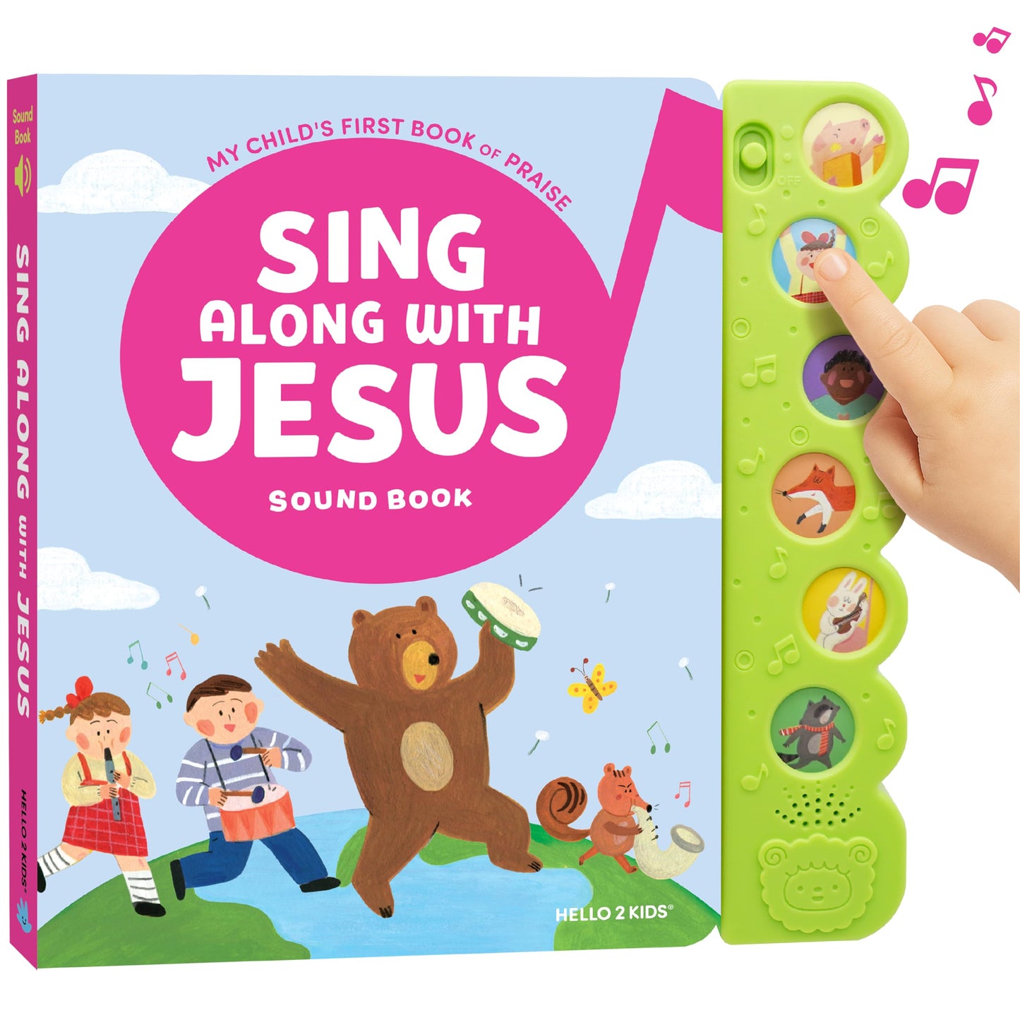 Hello 2 Kids Sing Along with Jesus: 6 Bible Songs Sound Book for Toddlers