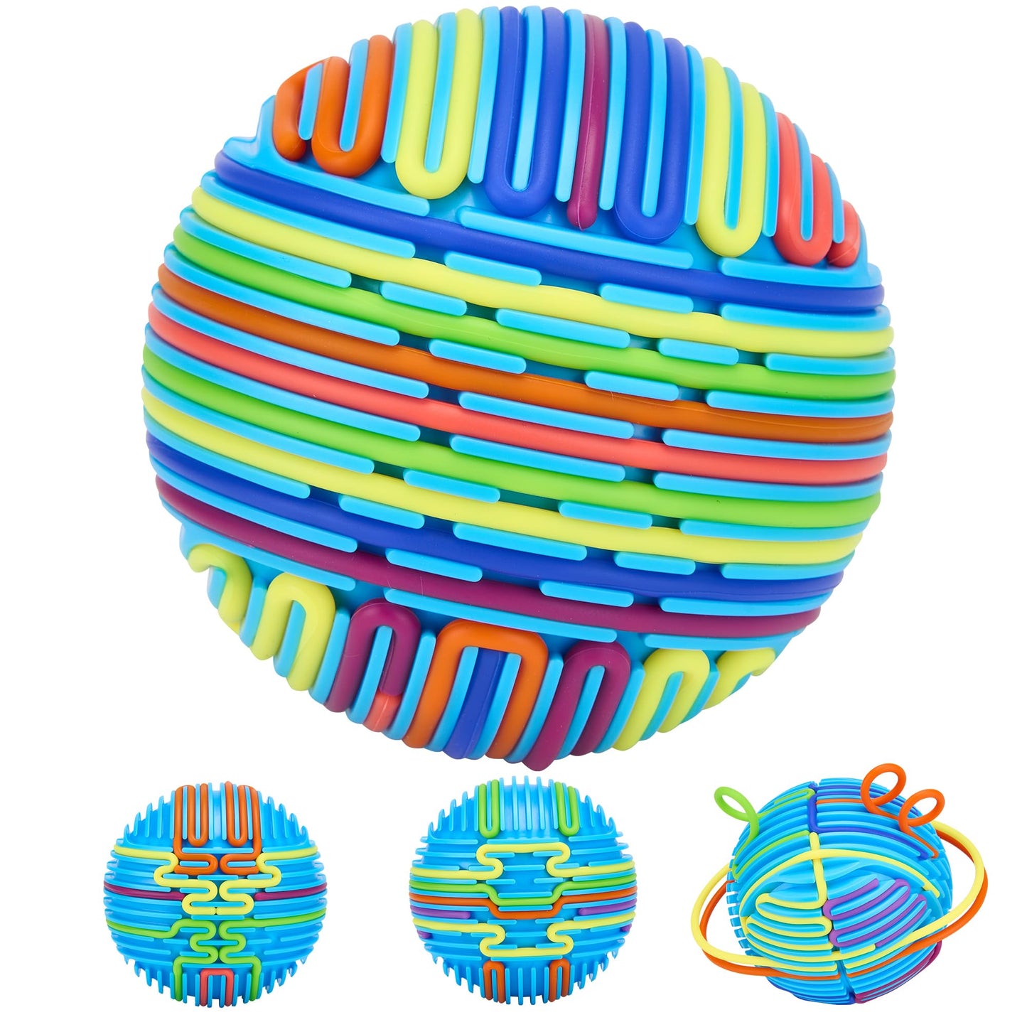HELLO PAPAYA 24Strings Sensory Activity Ball – Calming Fidget Toy for Autism & ADHD | Travel-Friendly
