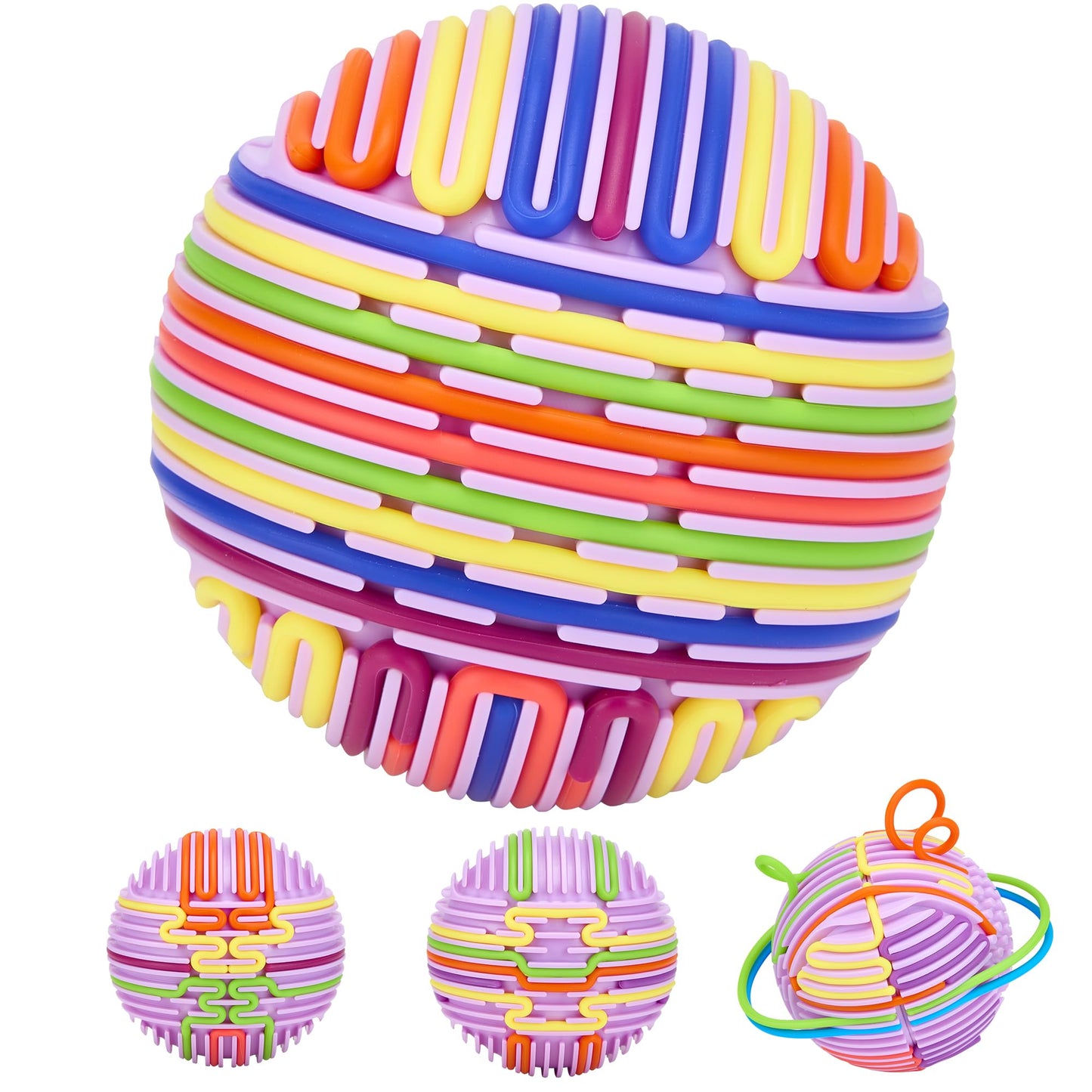 HELLO PAPAYA 24Strings Sensory Fidget Ball – Calming, Focus, Travel Toy for Autism & ADHD