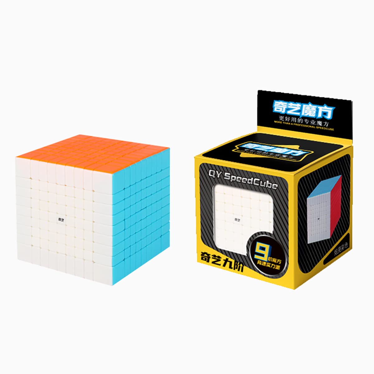 HELLOCUBE QY 9x9x9 Stickerless Bright Magic Cube – 75mm Speed Puzzle Toy