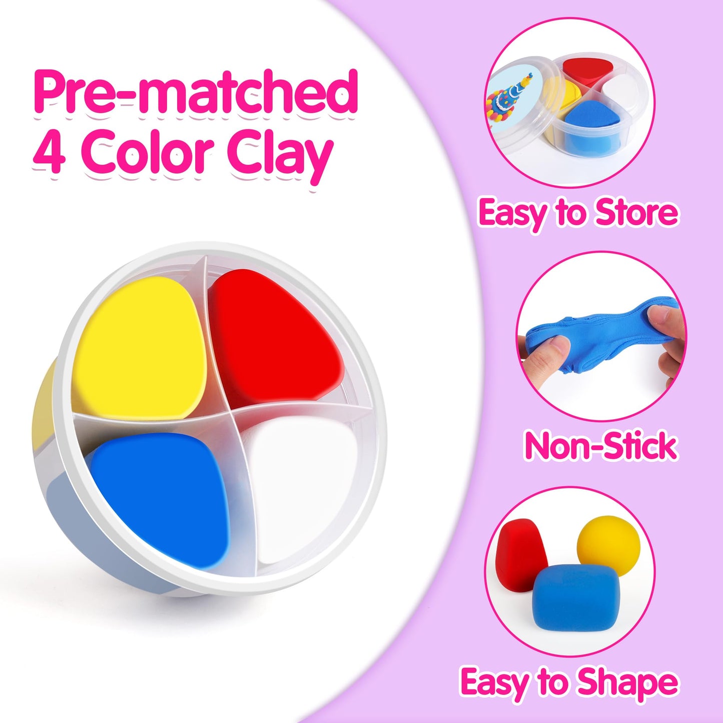 Helsort Air Dry Clay Kit for Kids – 12 Cake-Theme Boxes, 8 Tools, Safe & Non-Toxic