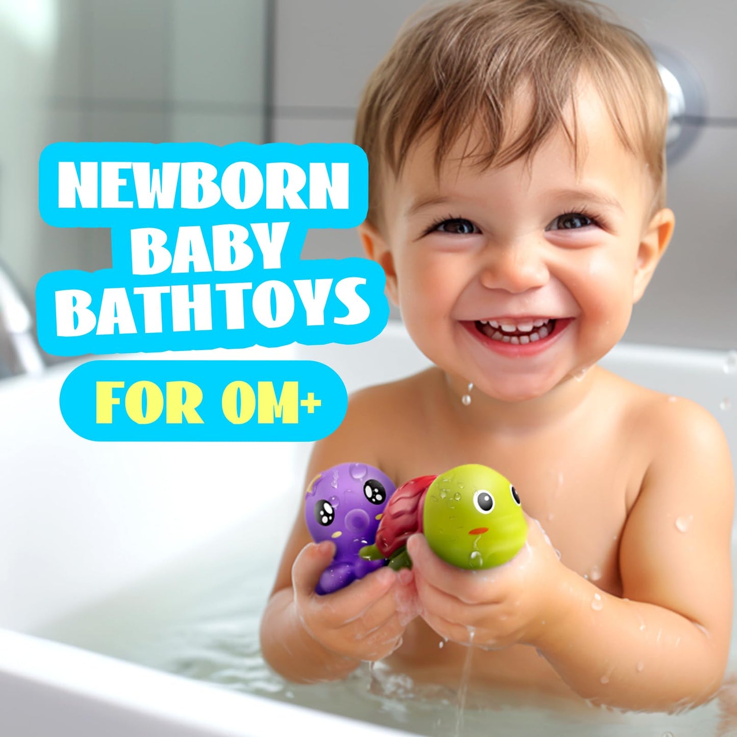 Hely Cancy No-Hole Bath Toys for Kids – Safe, Colorful Tub Friends