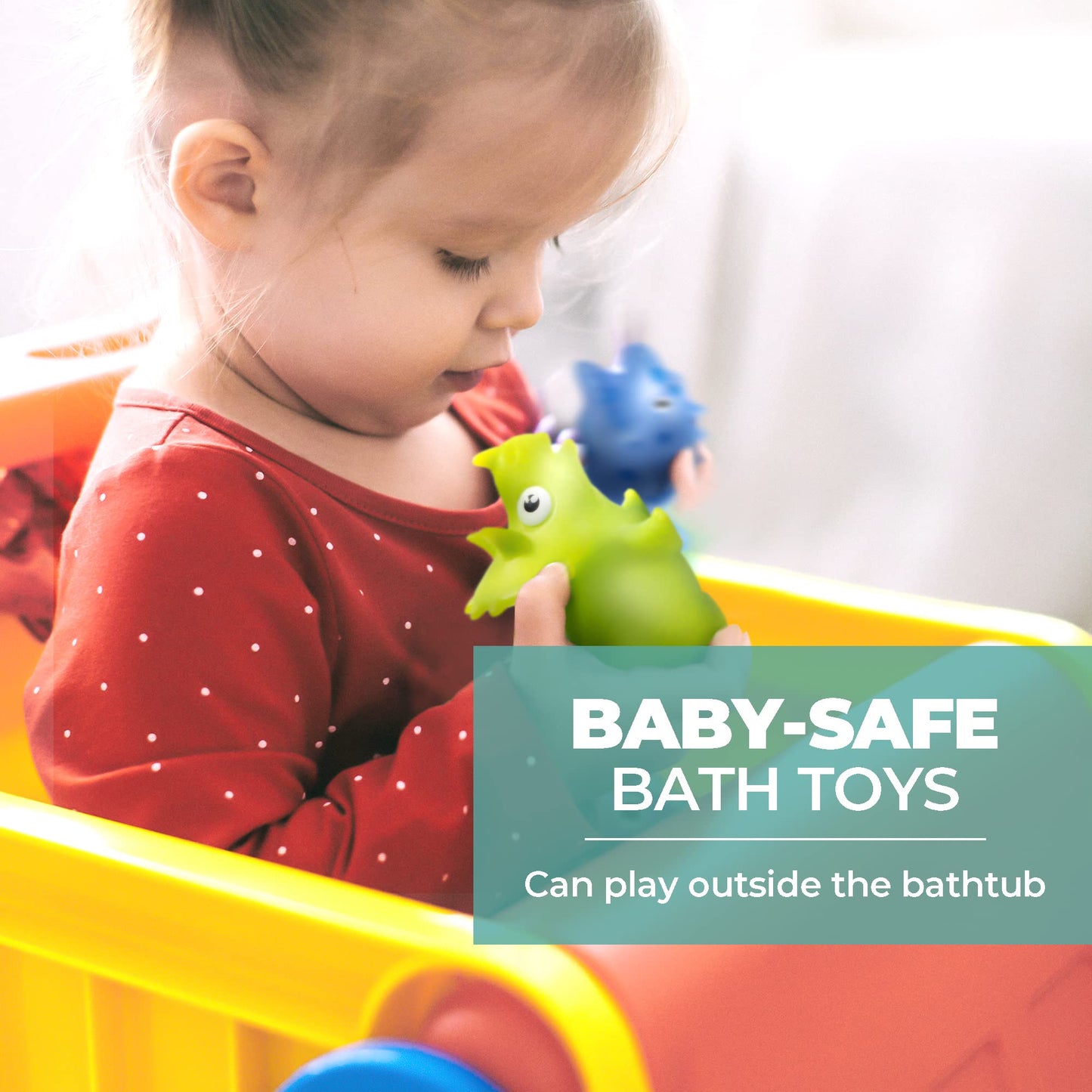 Hely Cancy Infant Bath Toys for 18 Months – No-Hole Animal Bath Toys, Easy-Clean